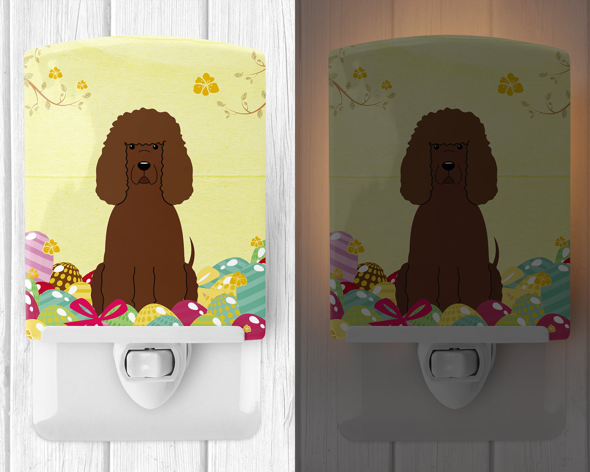 Easter Eggs Irish Water Spaniel Ceramic Night Light BB6063CNL - the-store.com