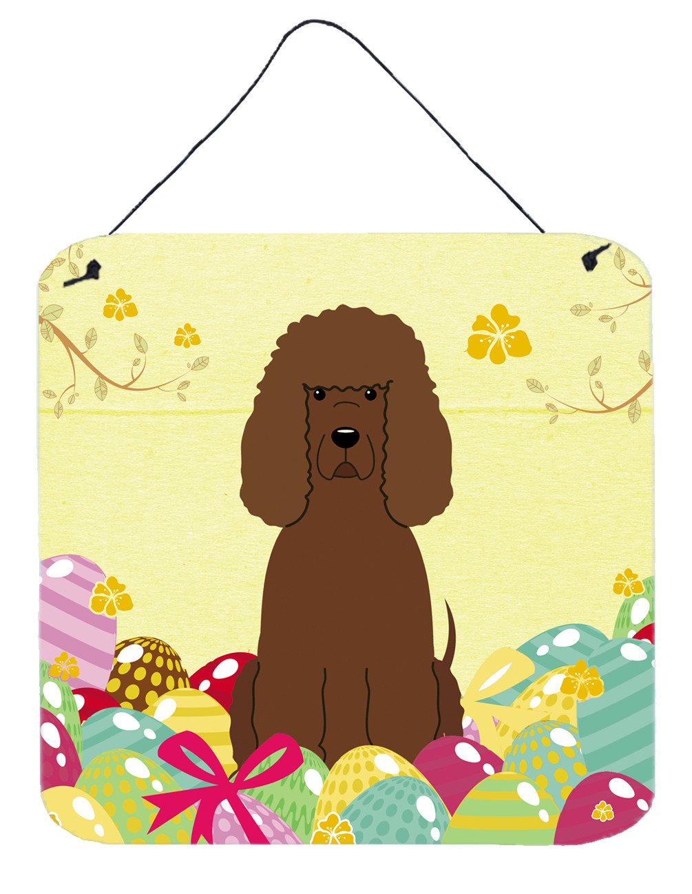 Easter Eggs Irish Water Spaniel Wall or Door Hanging Prints BB6063DS66 by Caroline&#39;s Treasures