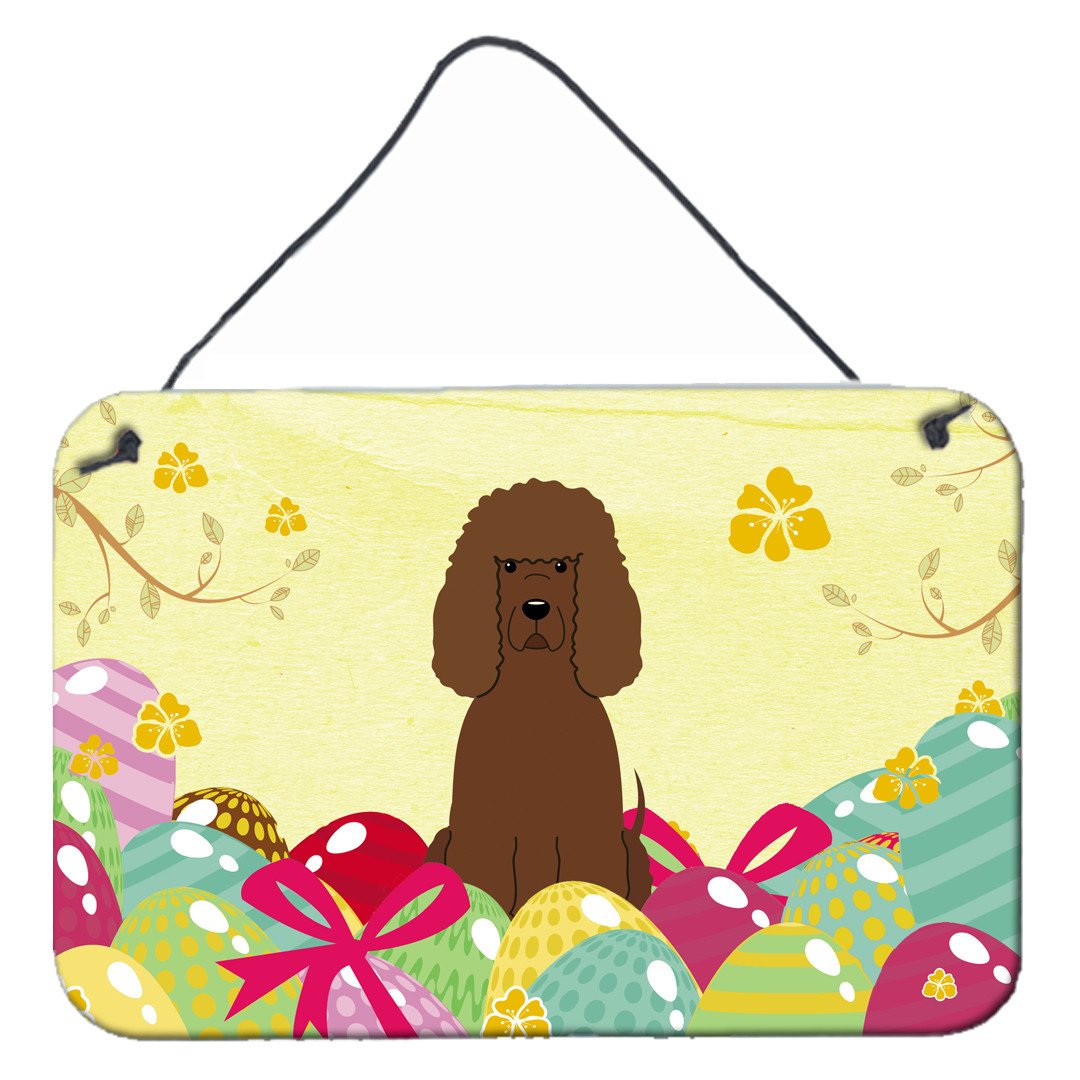 Easter Eggs Irish Water Spaniel Wall or Door Hanging Prints BB6063DS812 by Caroline's Treasures