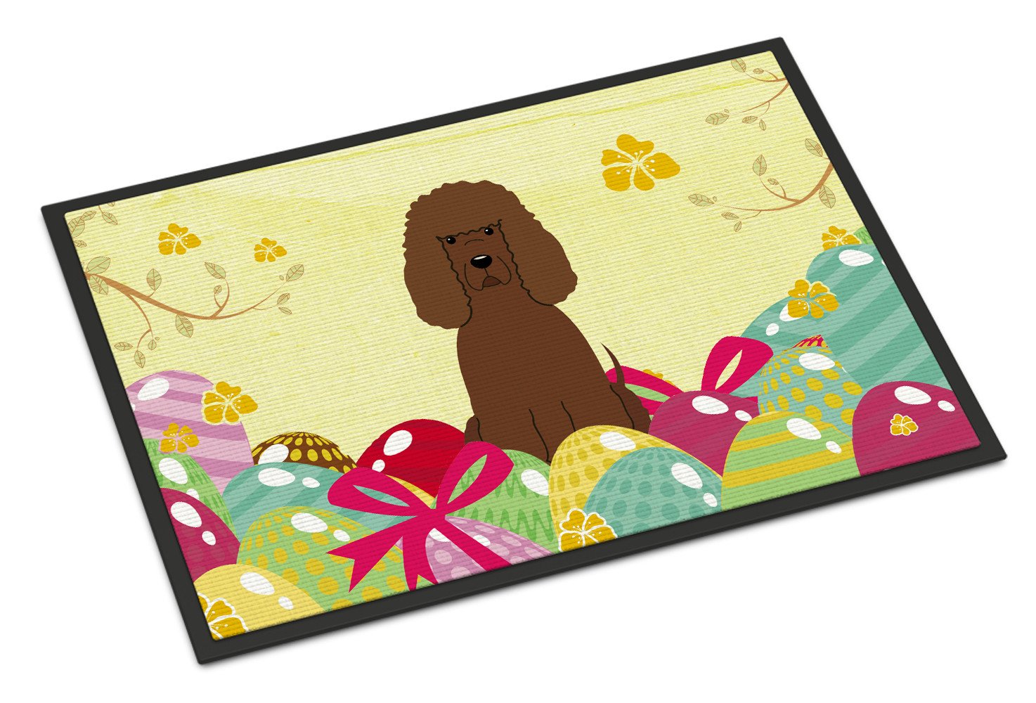 Easter Eggs Irish Water Spaniel Indoor or Outdoor Mat 24x36 BB6063JMAT by Caroline's Treasures