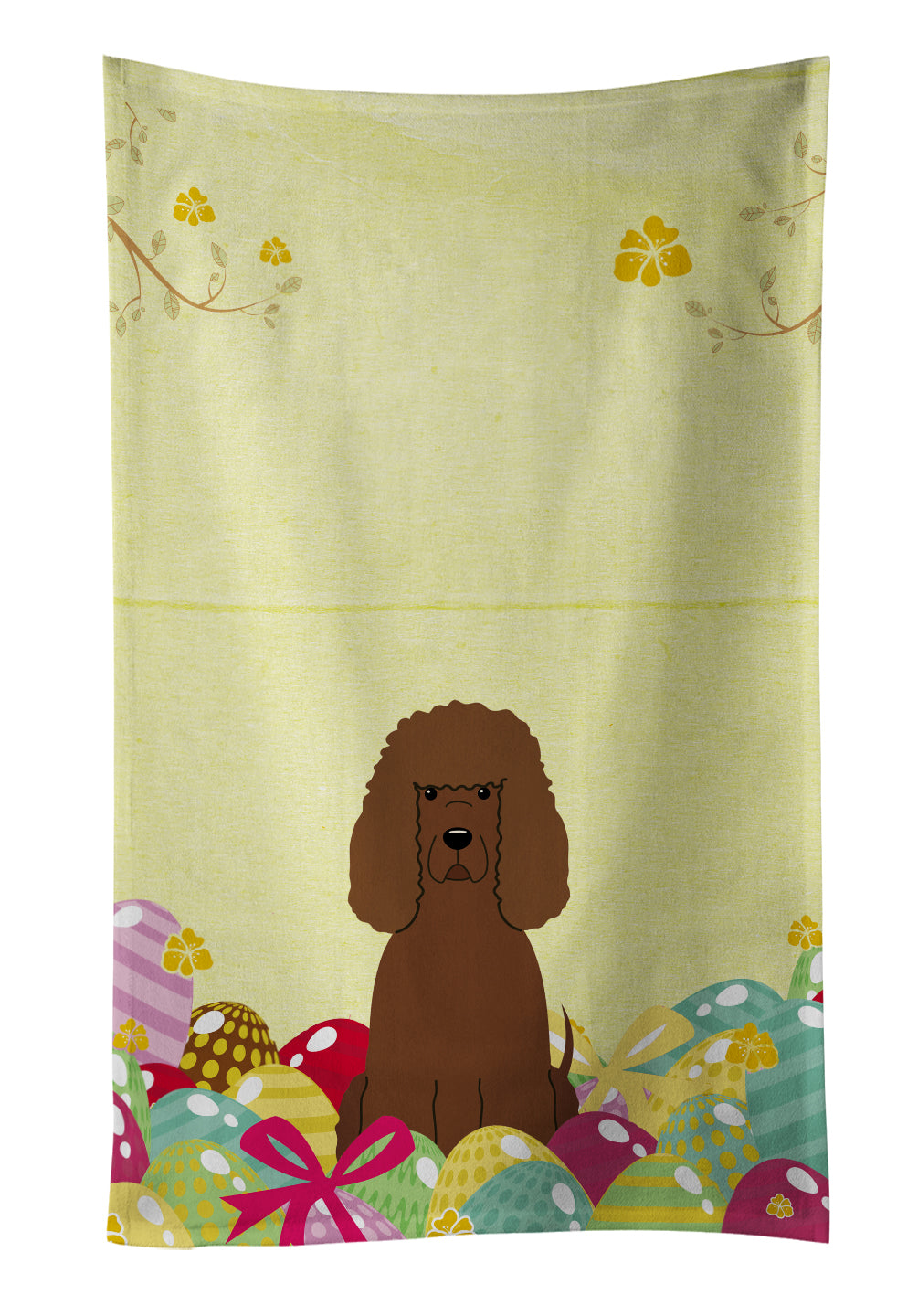 Easter Eggs Irish Water Spaniel Kitchen Towel BB6063KTWL - the-store.com