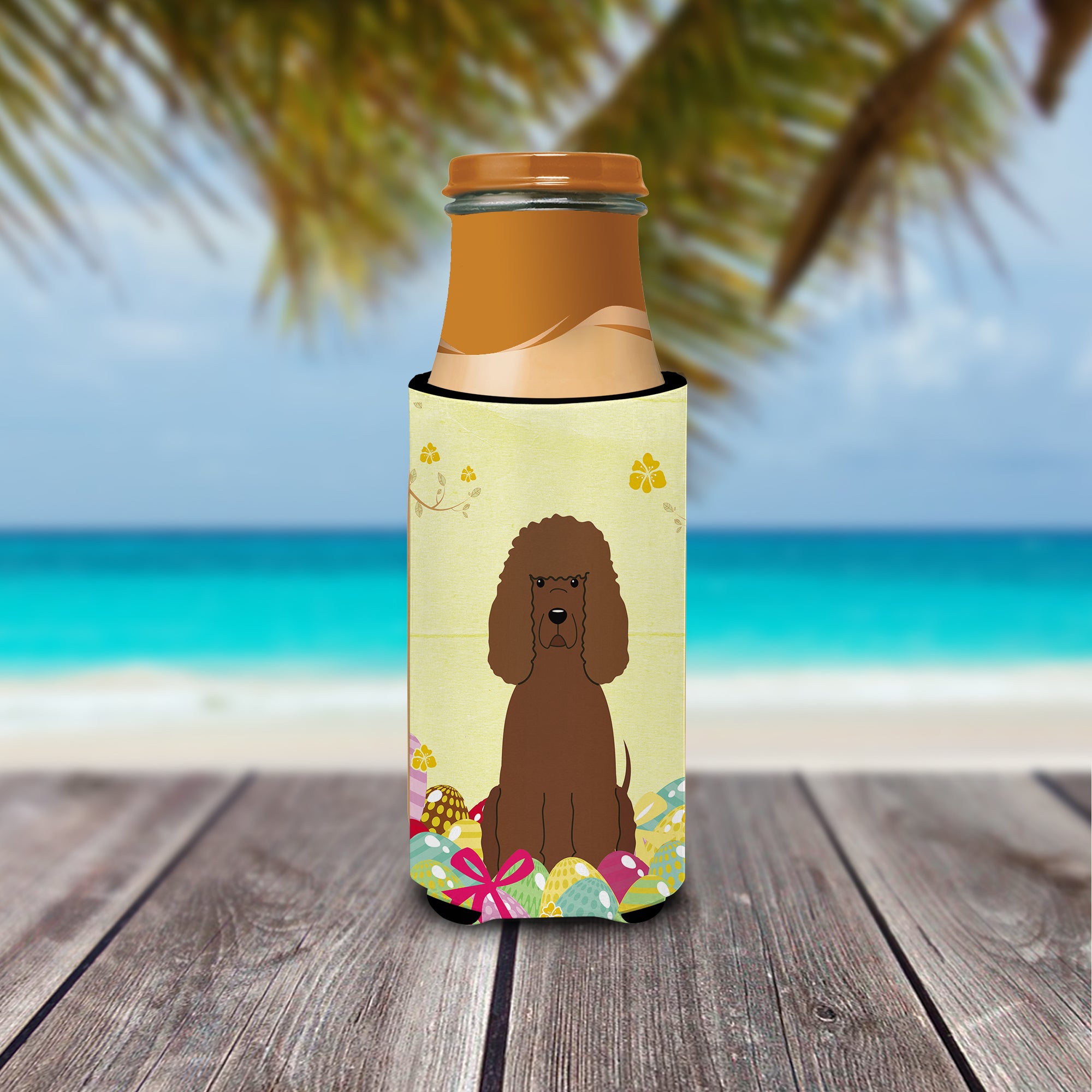 Easter Eggs Irish Water Spaniel  Ultra Hugger for slim cans BB6063MUK  the-store.com.