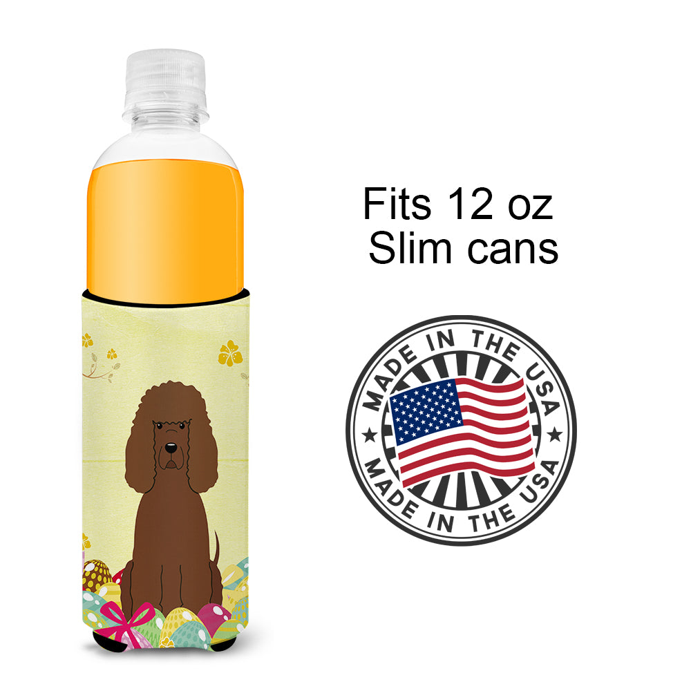 Easter Eggs Irish Water Spaniel  Ultra Hugger for slim cans BB6063MUK  the-store.com.