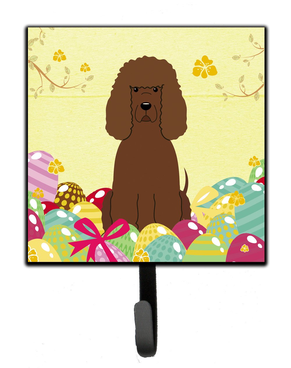 Easter Eggs Irish Water Spaniel Leash or Key Holder BB6063SH4 by Caroline&#39;s Treasures