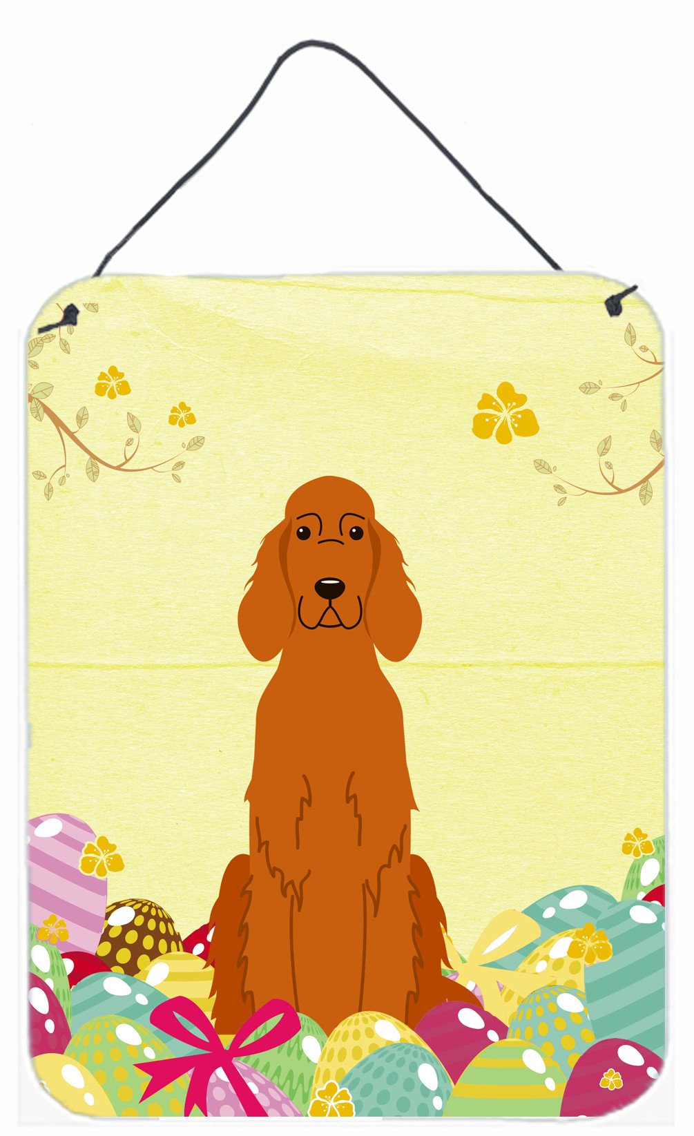 Easter Eggs Irish Setter Wall or Door Hanging Prints BB6064DS1216 by Caroline&#39;s Treasures