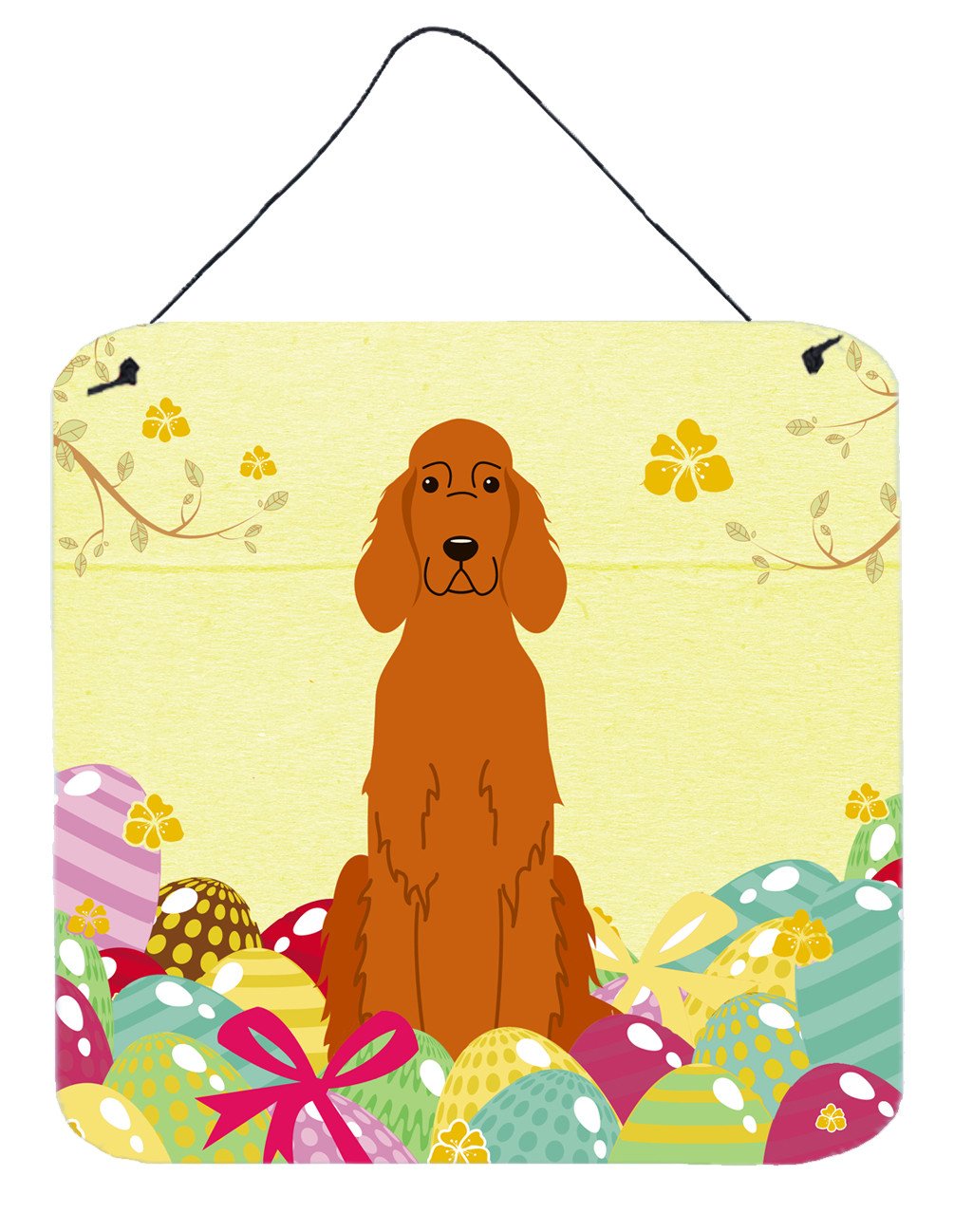 Easter Eggs Irish Setter Wall or Door Hanging Prints BB6064DS66 by Caroline&#39;s Treasures