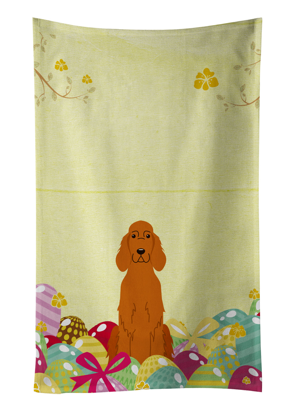 Easter Eggs Irish Setter Kitchen Towel BB6064KTWL - the-store.com