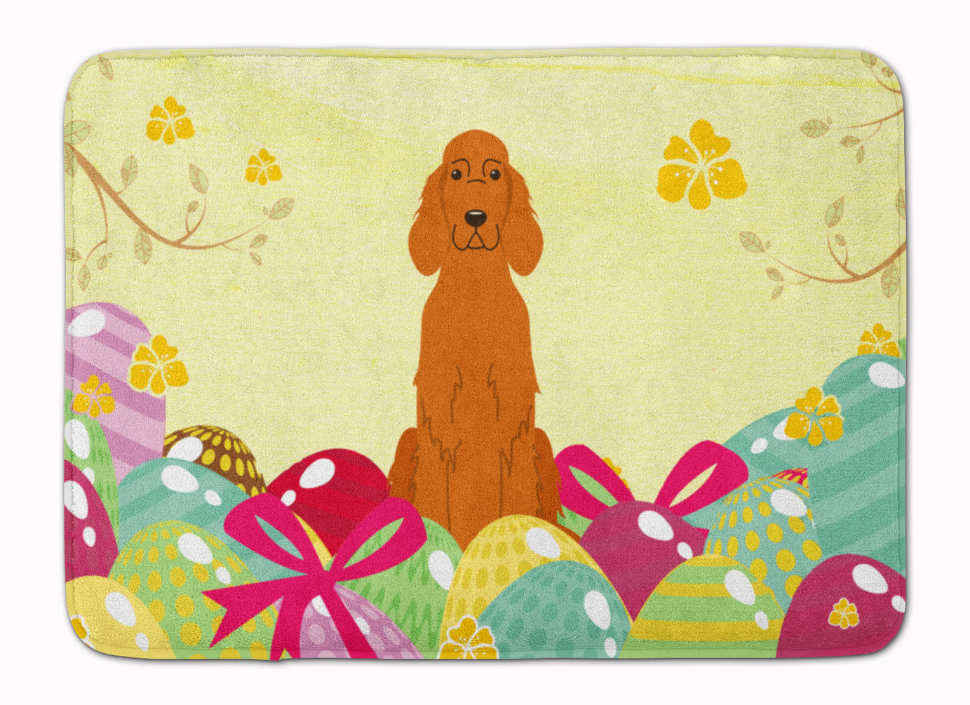 Easter Eggs Irish Setter Machine Washable Memory Foam Mat BB6064RUG - the-store.com