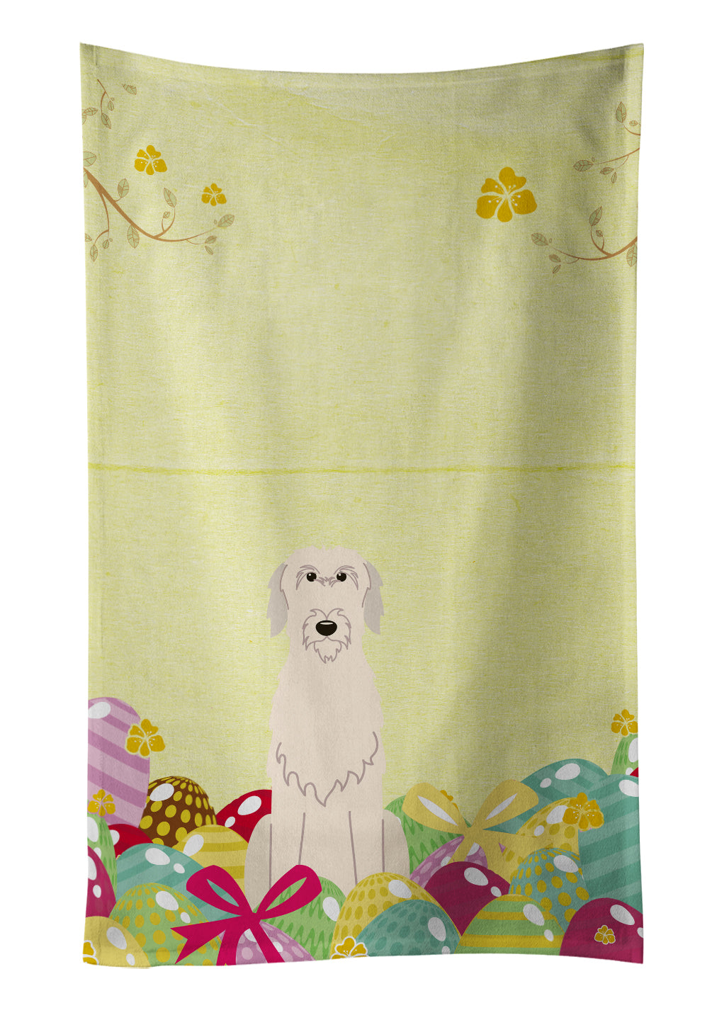 Easter Eggs Irish Wolfhound Kitchen Towel BB6065KTWL - the-store.com