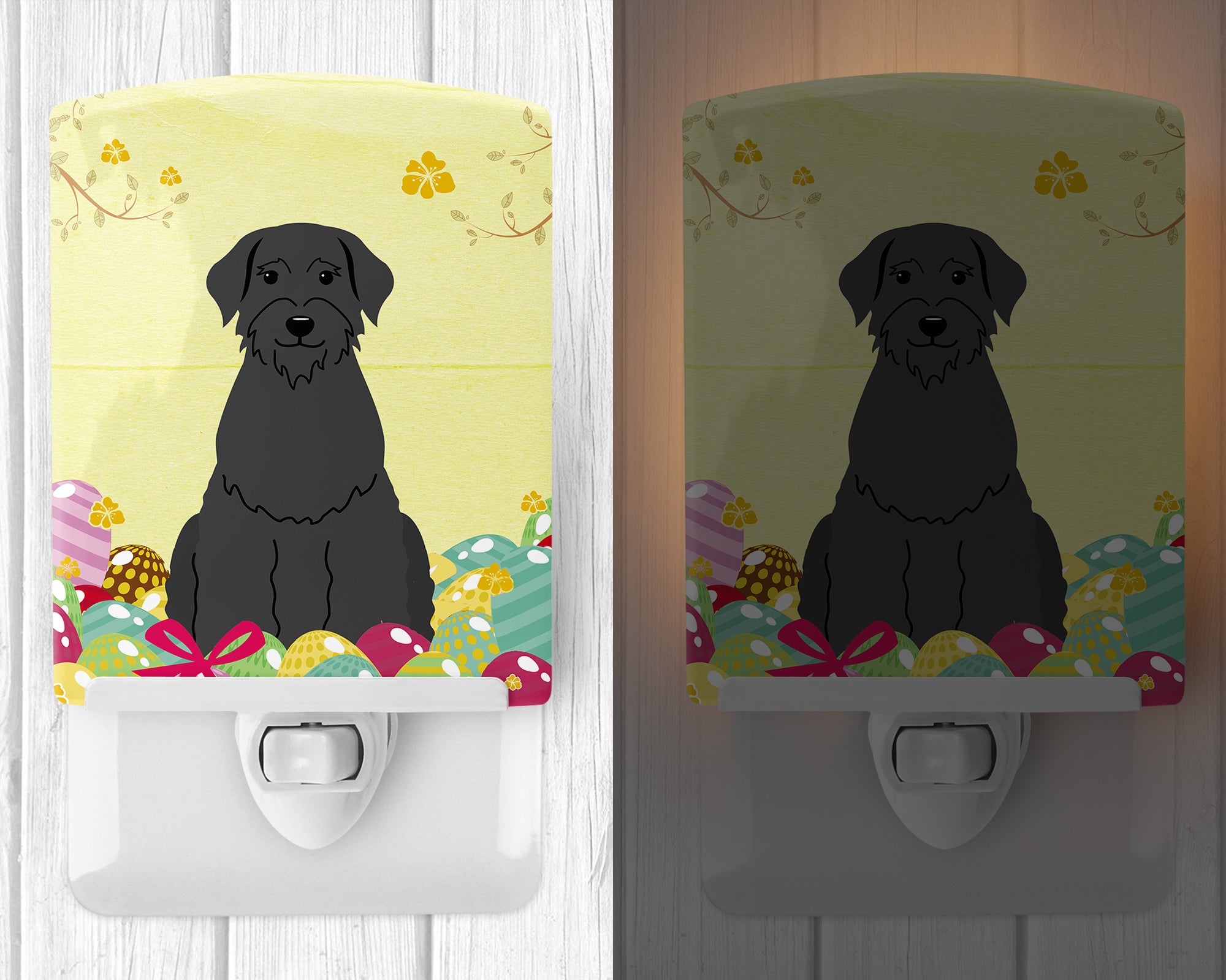 Easter Eggs Giant Schnauzer Ceramic Night Light BB6066CNL - the-store.com