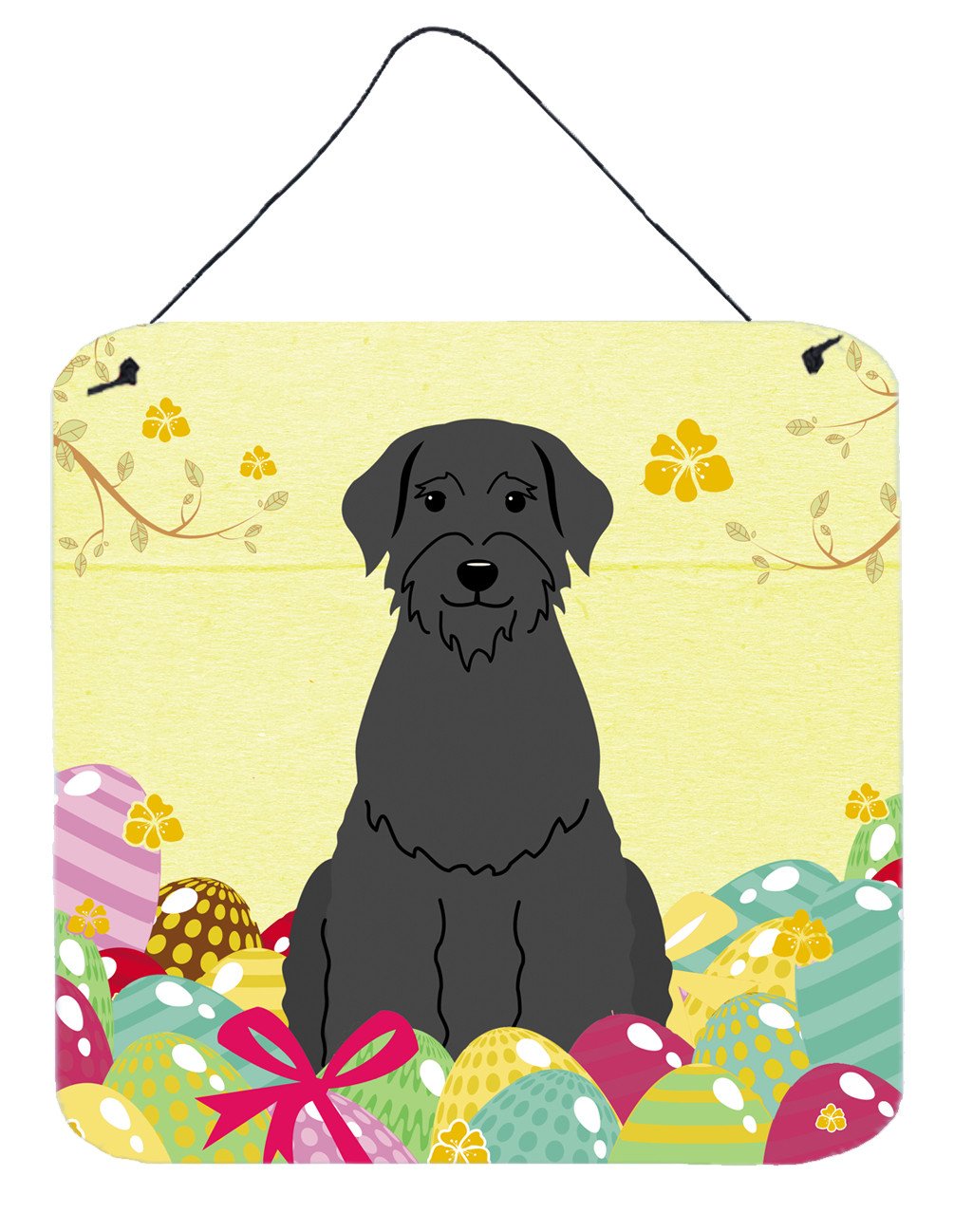 Easter Eggs Giant Schnauzer Wall or Door Hanging Prints BB6066DS66 by Caroline's Treasures