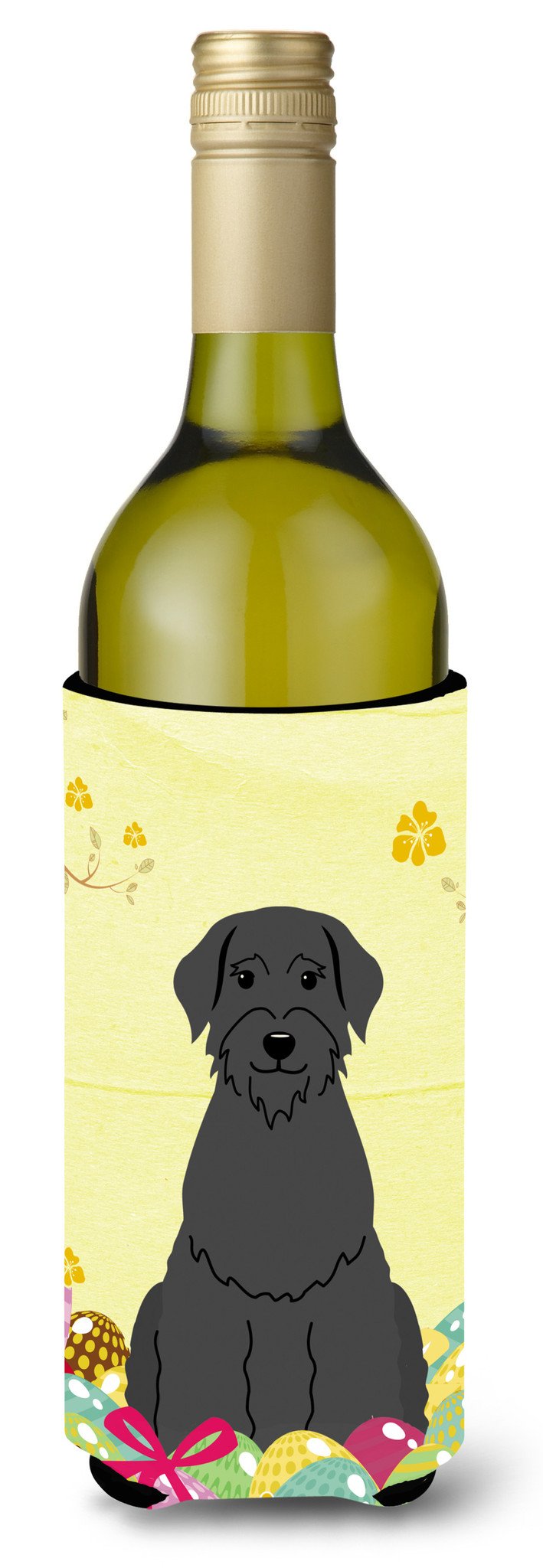 Easter Eggs Giant Schnauzer Wine Bottle Beverge Insulator Hugger BB6066LITERK by Caroline's Treasures