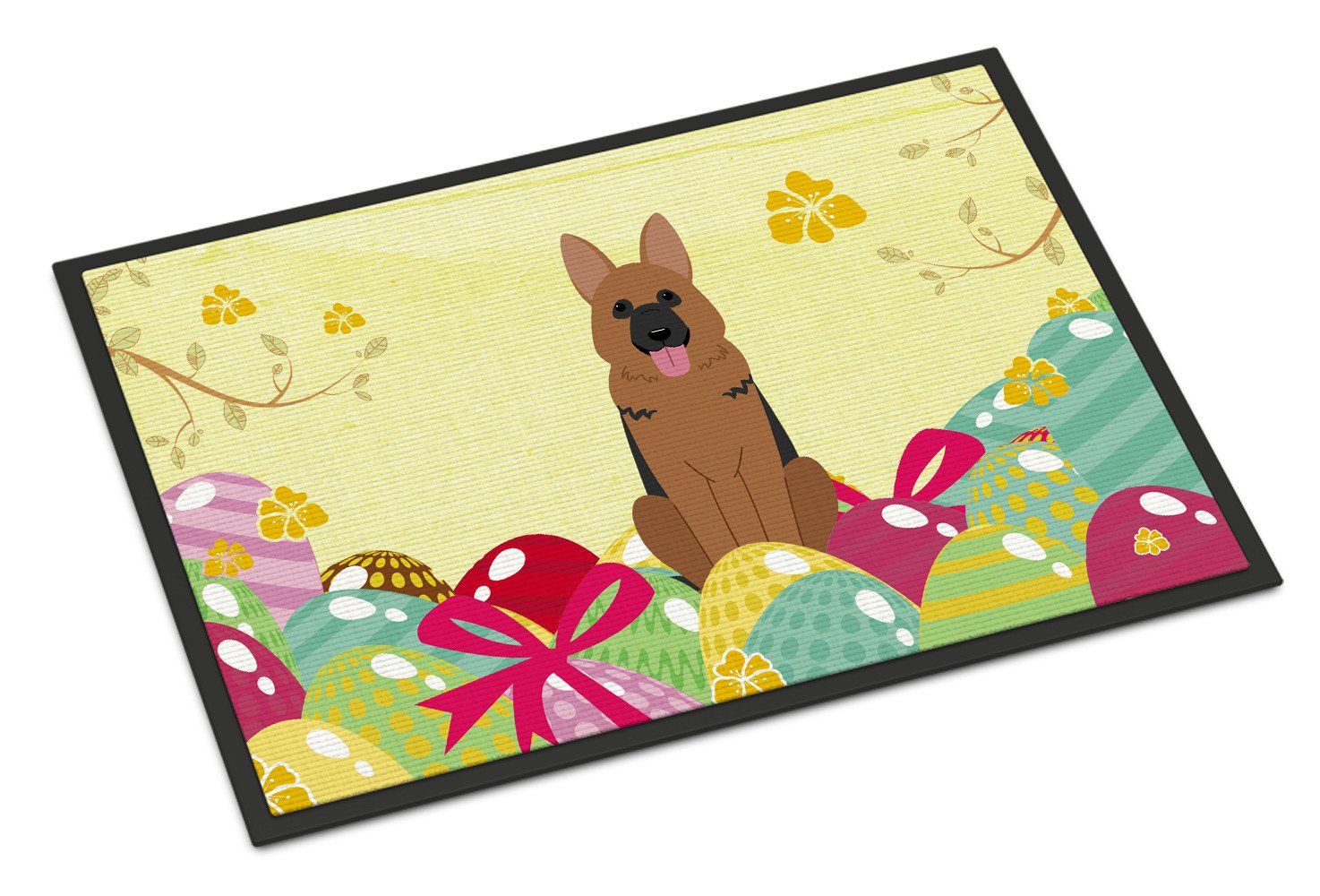 Easter Eggs German Shepherd Indoor or Outdoor Mat 24x36 BB6067JMAT by Caroline's Treasures