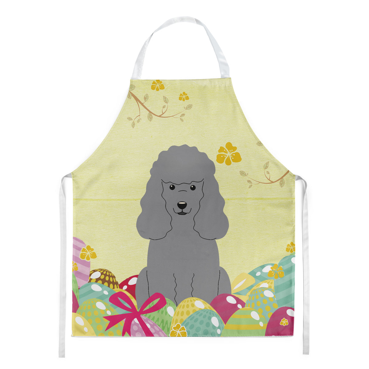 Easter Eggs Poodle Silver Apron BB6068APRON  the-store.com.