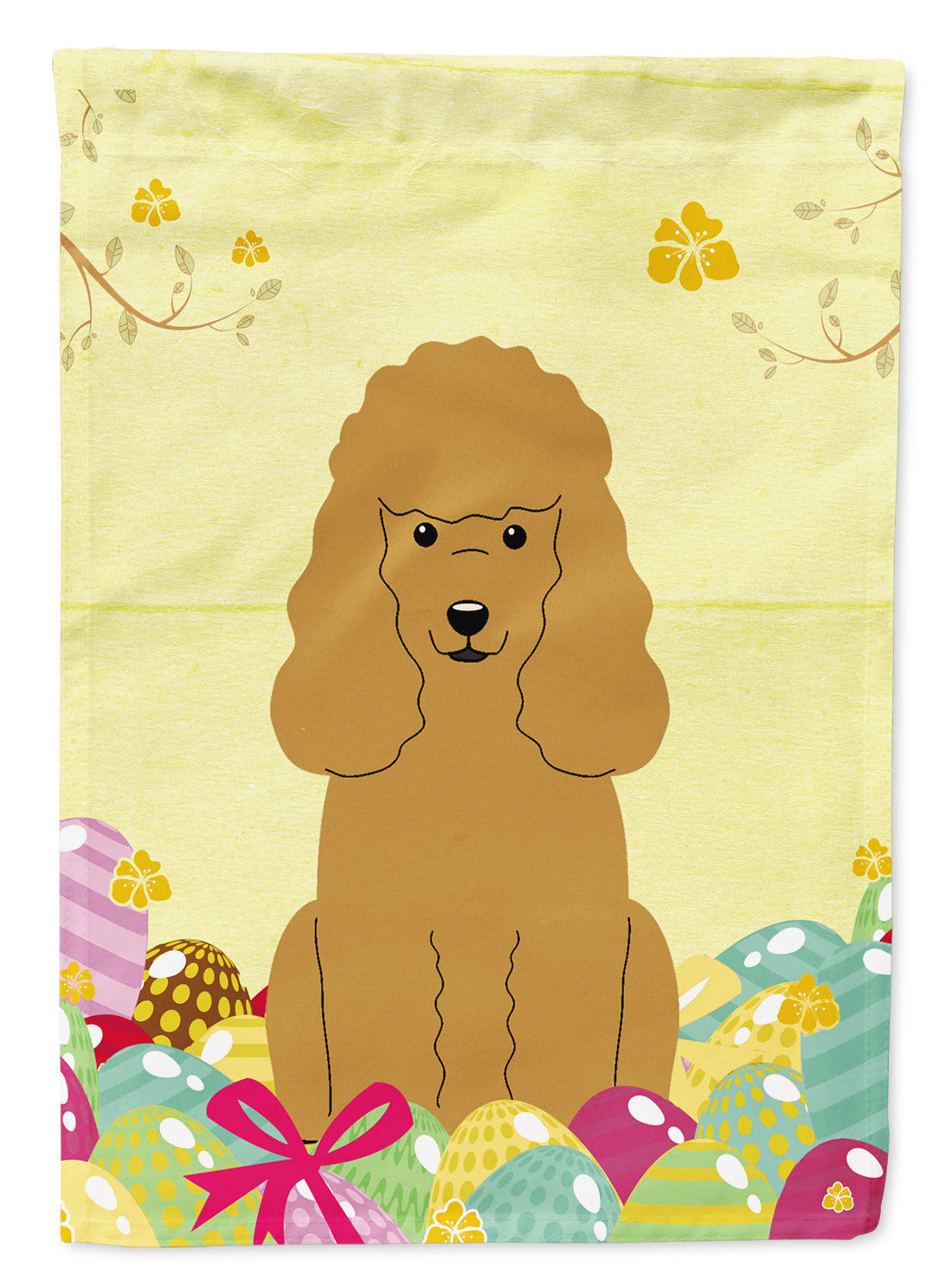 Easter Eggs Poodle Tan Flag Garden Size BB6069GF  the-store.com.