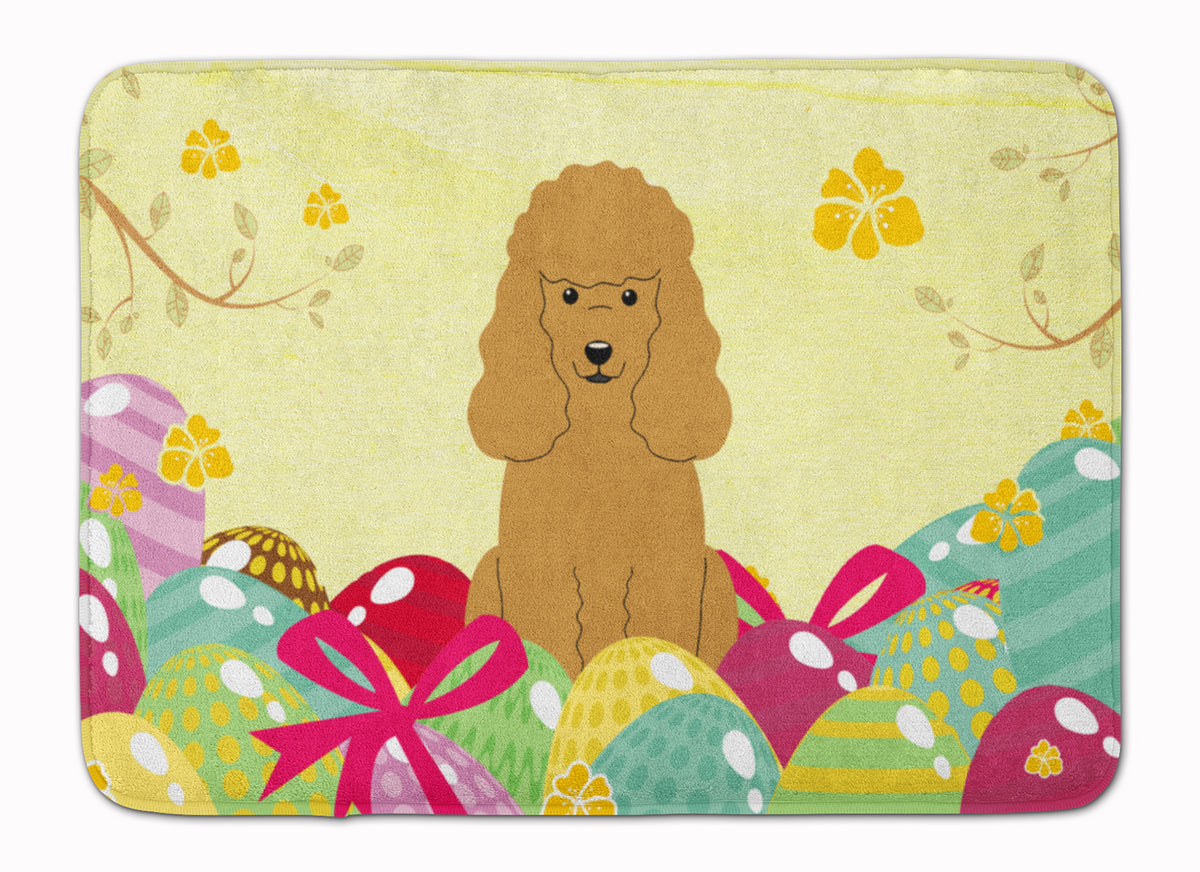 Easter Eggs Poodle Tan Machine Washable Memory Foam Mat BB6069RUG - the-store.com