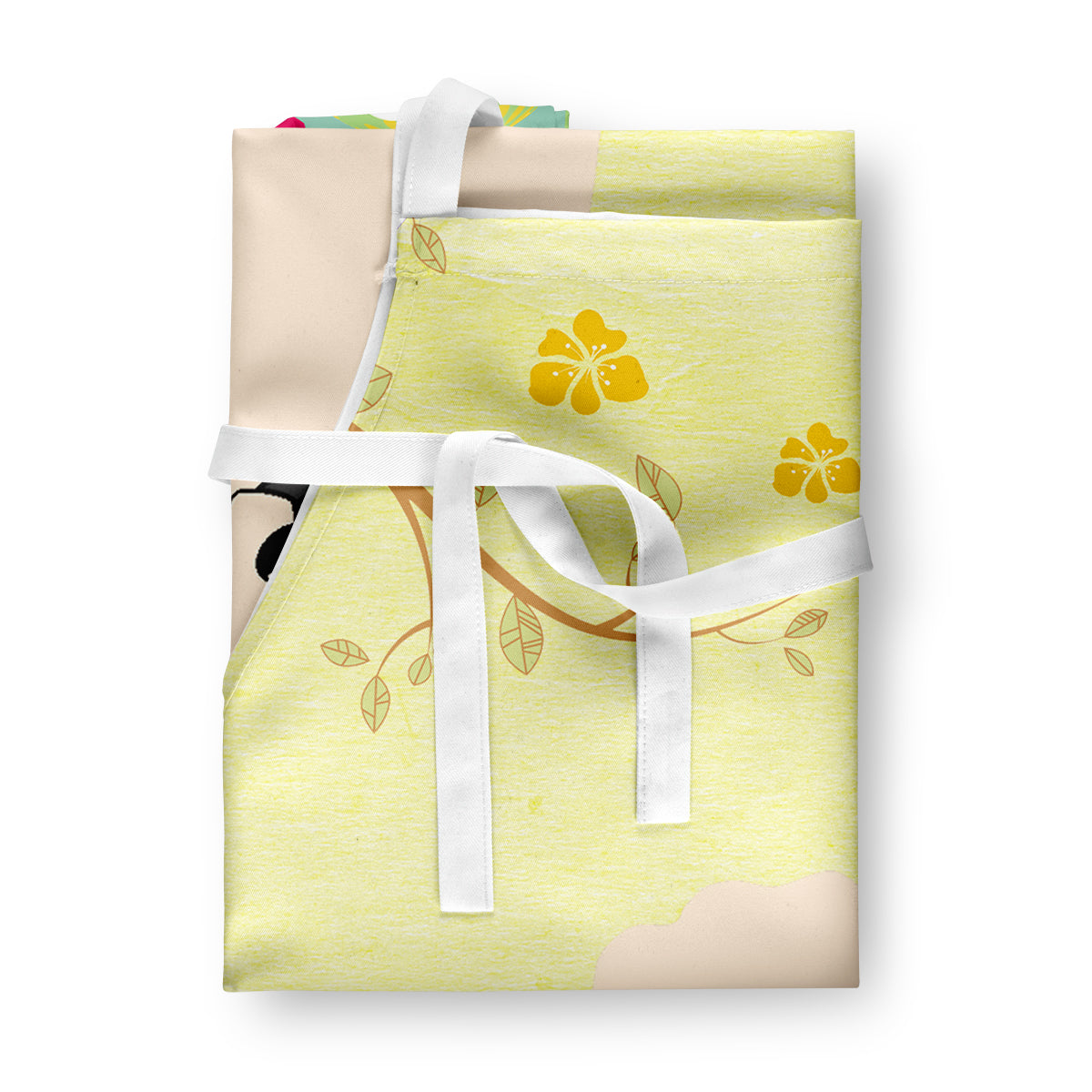 Easter Eggs Poodle White Apron BB6070APRON  the-store.com.