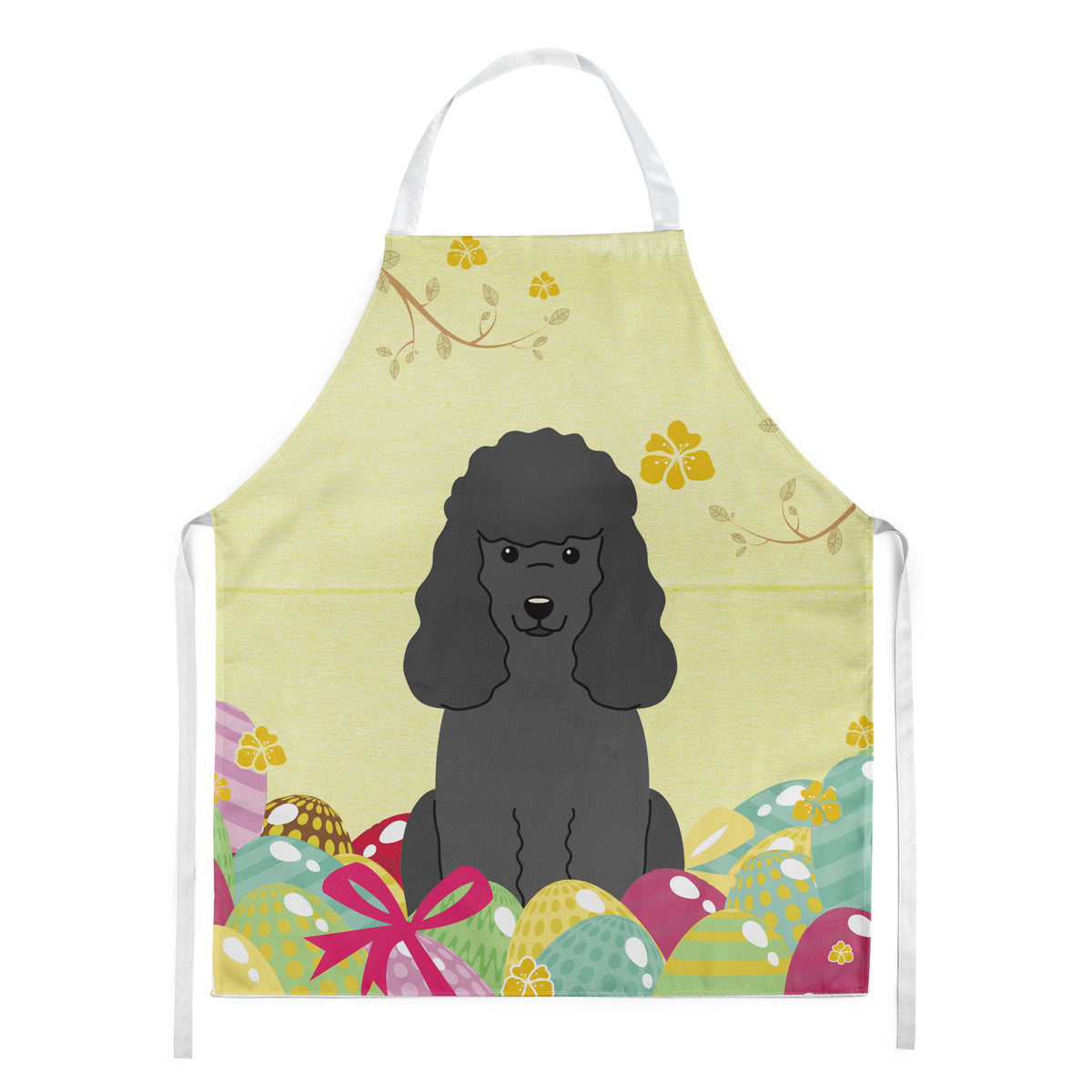 Easter Eggs Poodle Black Apron BB6071APRON  the-store.com.