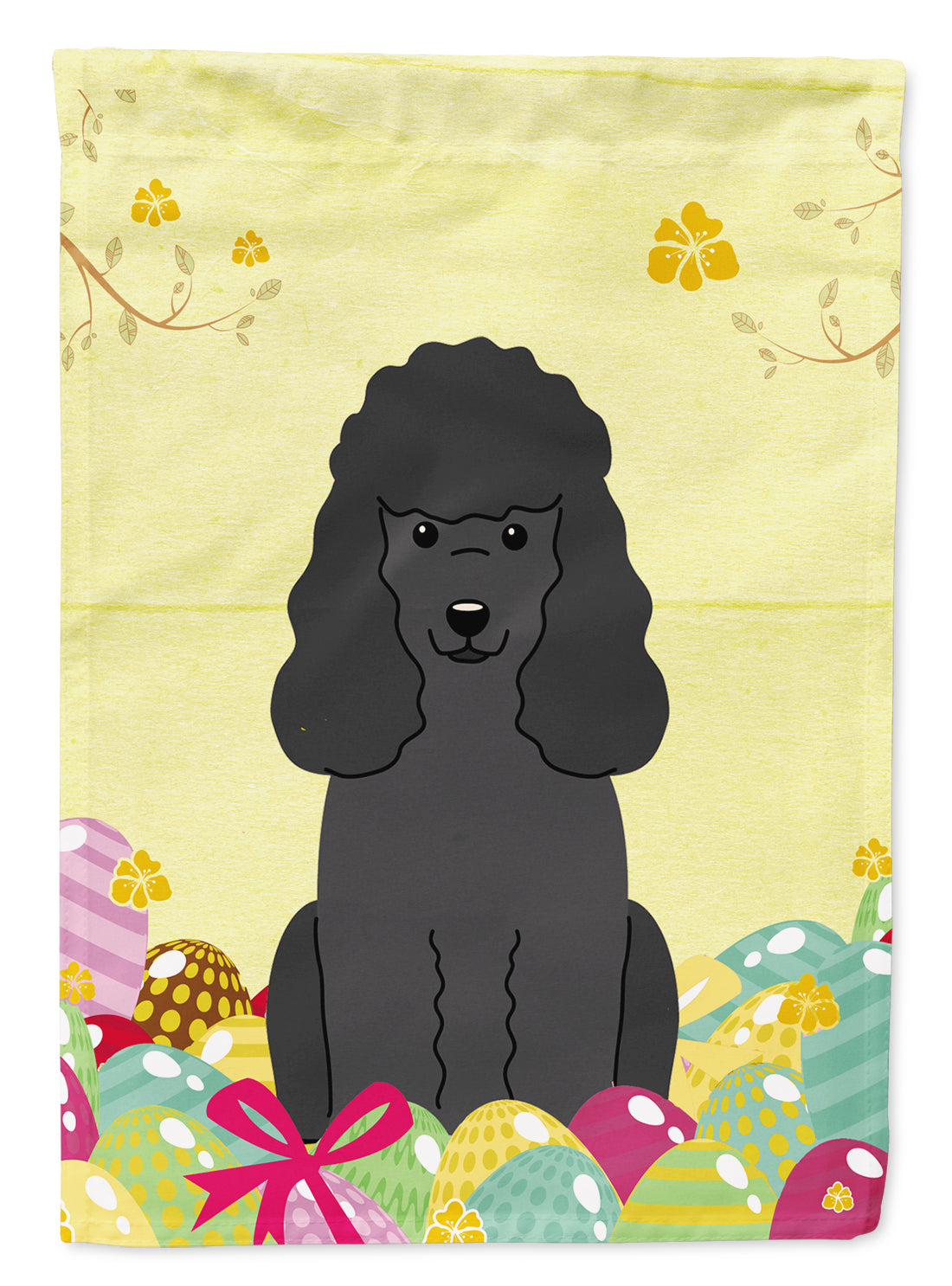 Easter Eggs Poodle Black Flag Garden Size BB6071GF  the-store.com.