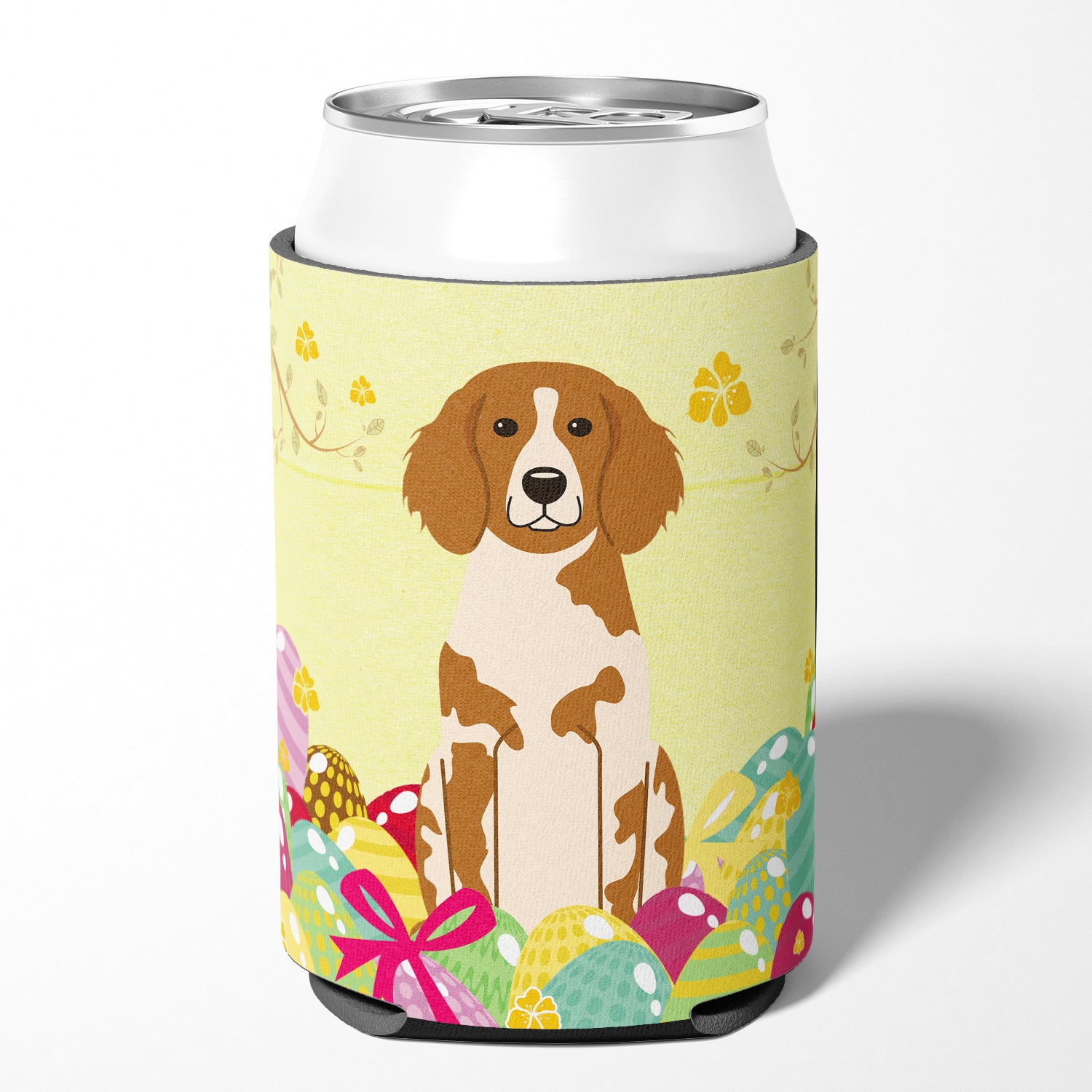 Easter Eggs Brittany Spaniel Can or Bottle Hugger BB6072CC  the-store.com.