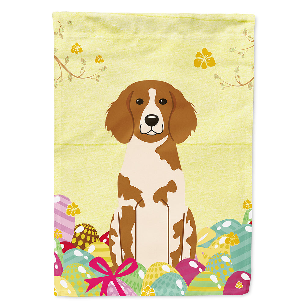 Easter Eggs Brittany Spaniel Flag Canvas House Size BB6072CHF  the-store.com.