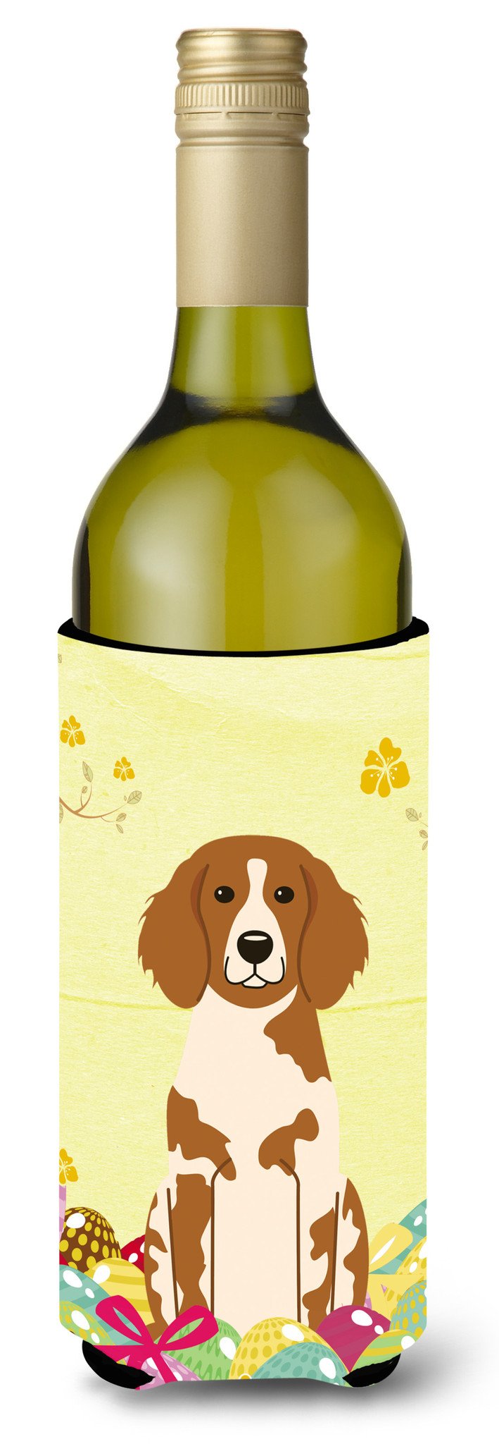 Easter Eggs Brittany Spaniel Wine Bottle Beverge Insulator Hugger BB6072LITERK by Caroline's Treasures