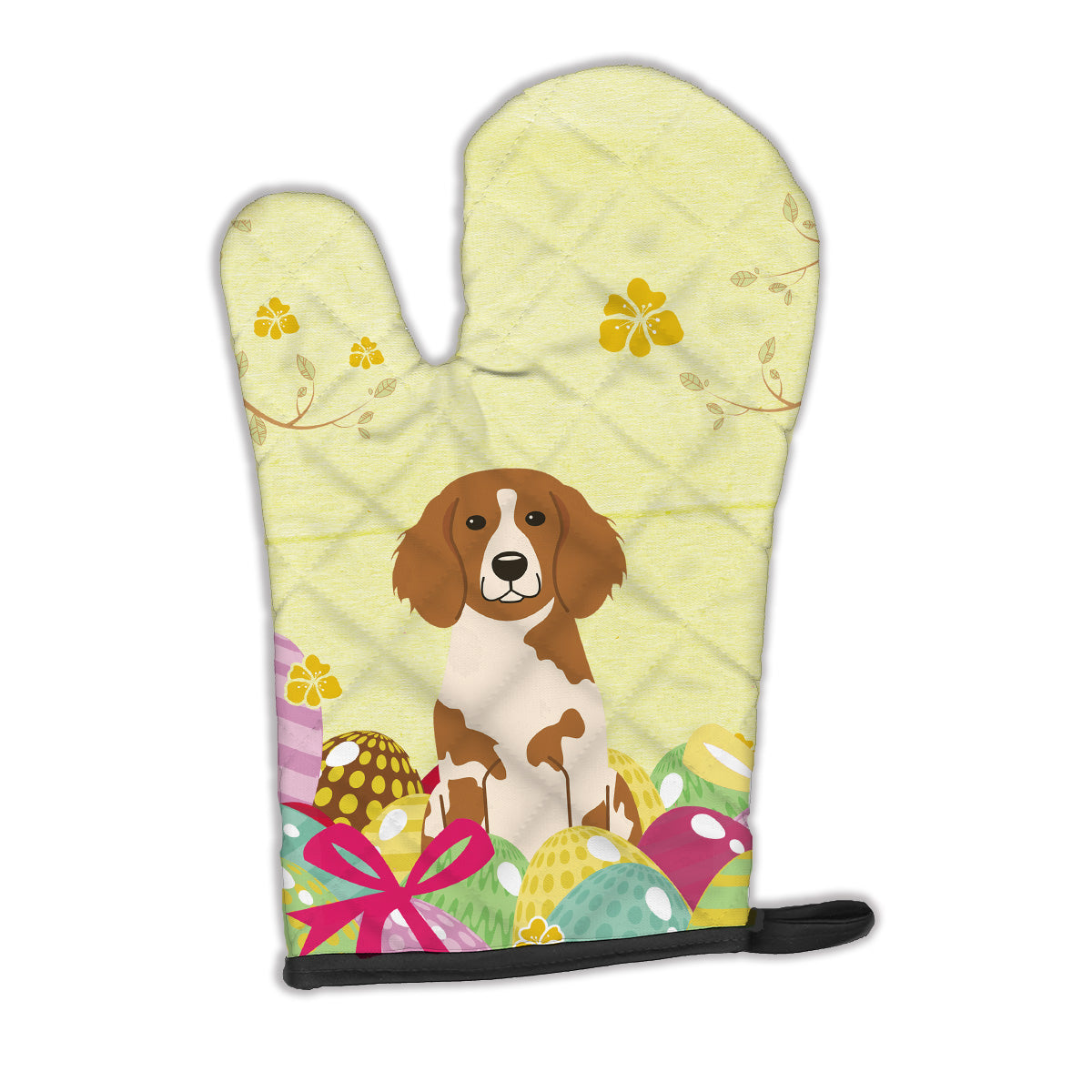 Easter Eggs Brittany Spaniel Oven Mitt BB6072OVMT  the-store.com.