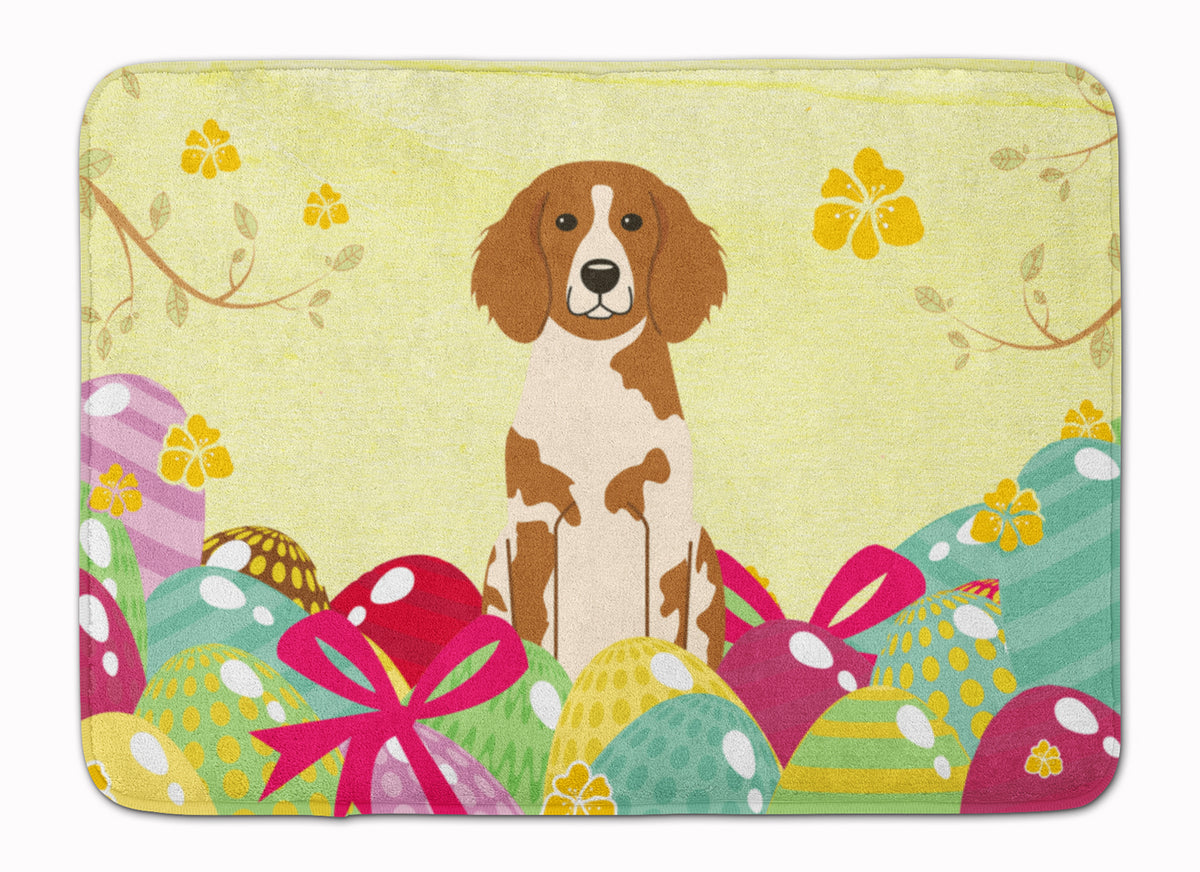 Easter Eggs Brittany Spaniel Machine Washable Memory Foam Mat BB6072RUG - the-store.com