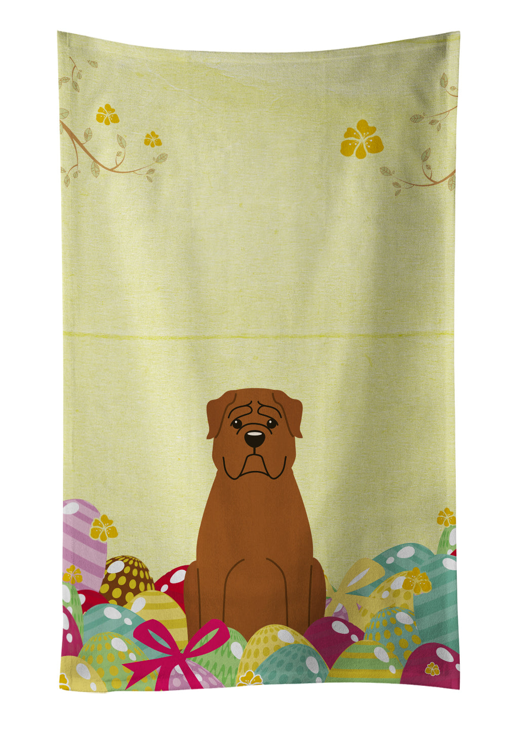 Easter Eggs Dogue de Bourdeaux Kitchen Towel BB6073KTWL - the-store.com