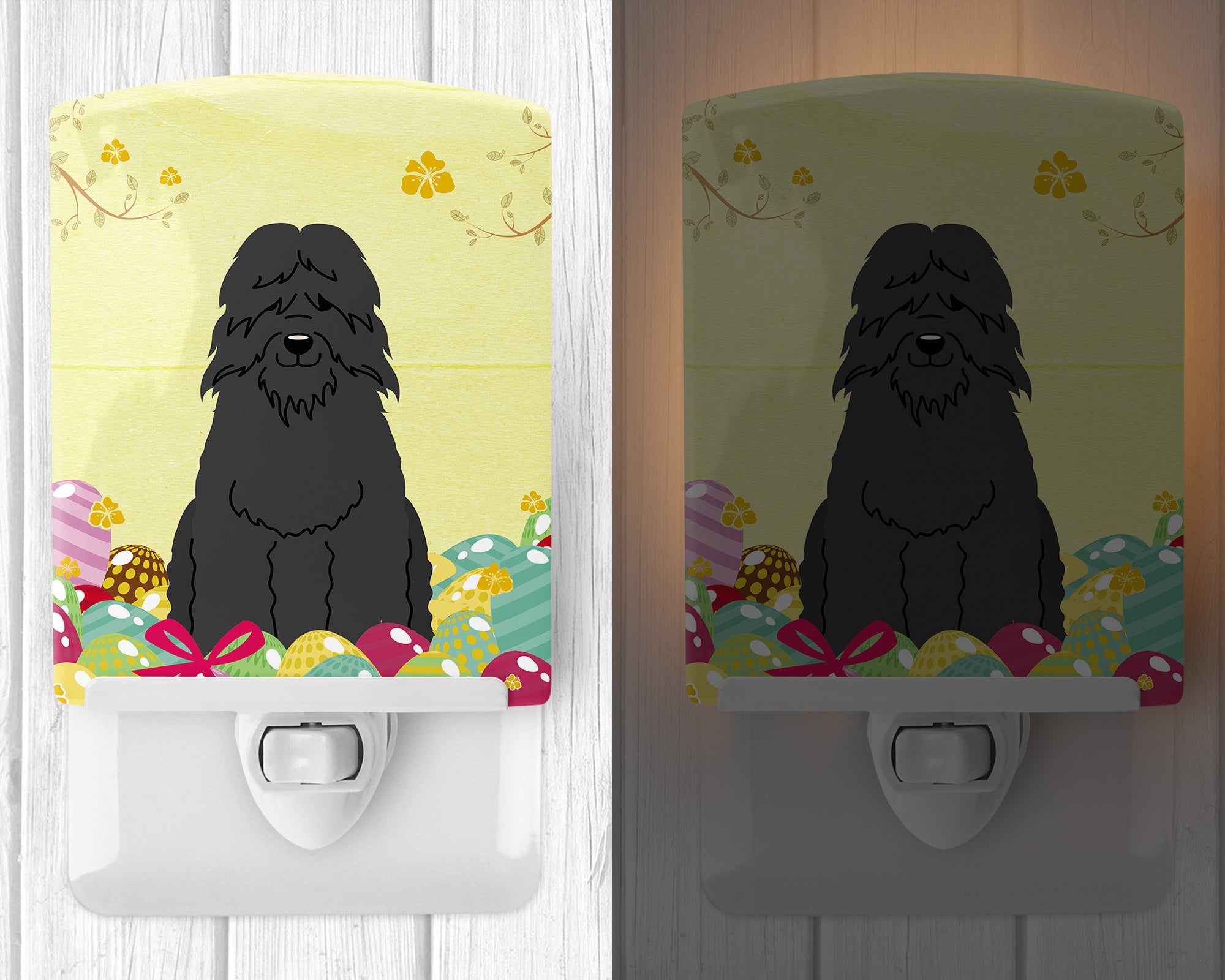 Easter Eggs Bouvier des Flandres Ceramic Night Light BB6074CNL - the-store.com