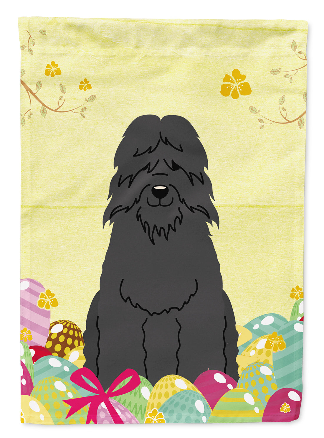 Easter Eggs Bouvier des Flandres Flag Garden Size BB6074GF  the-store.com.