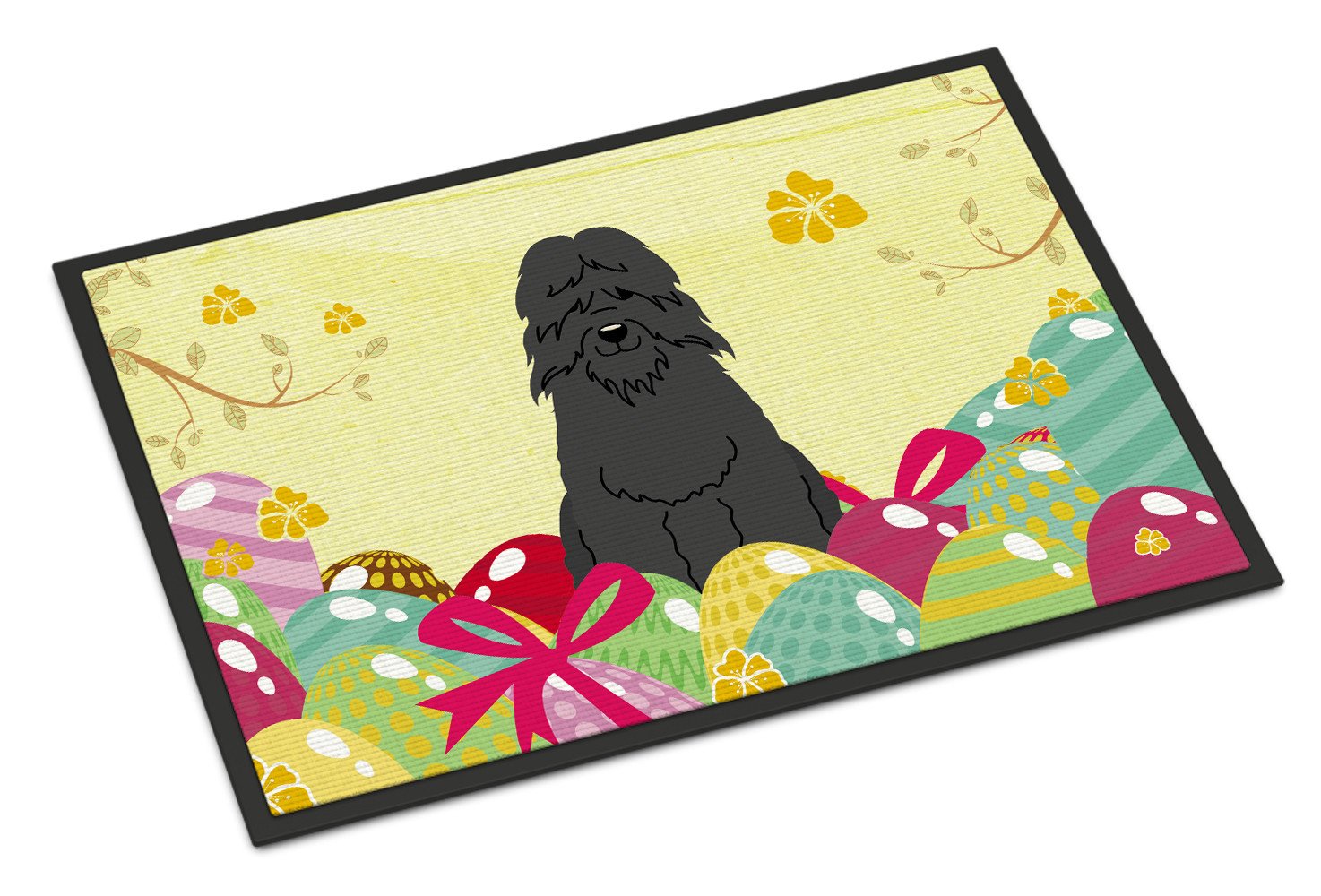 Easter Eggs Bouvier des Flandres Indoor or Outdoor Mat 24x36 BB6074JMAT by Caroline's Treasures