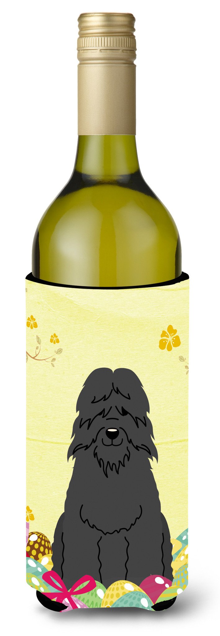 Easter Eggs Bouvier des Flandres Wine Bottle Beverge Insulator Hugger BB6074LITERK by Caroline's Treasures