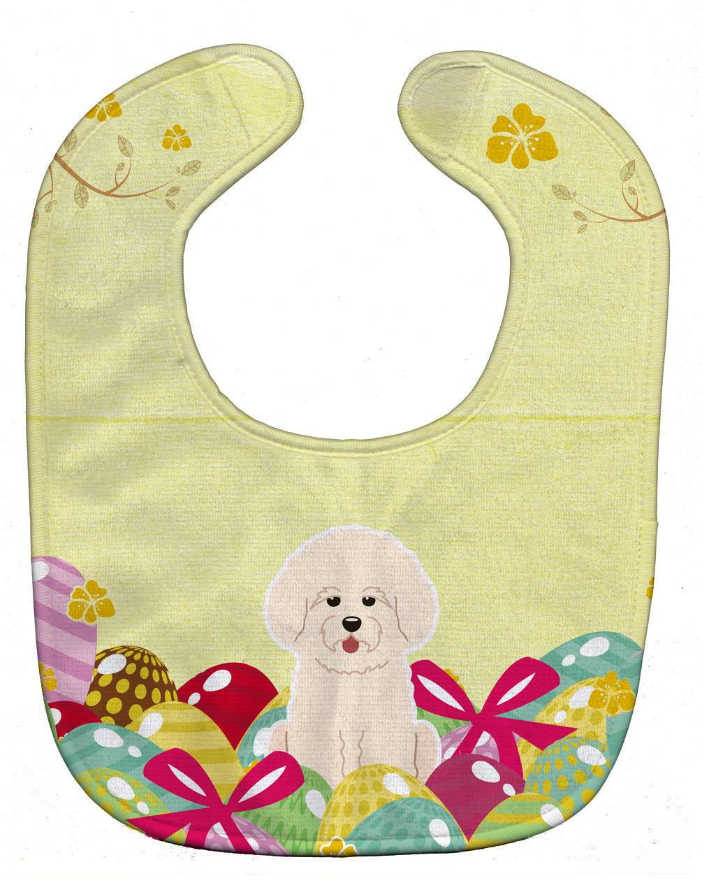 Easter Eggs Bichon Frise Baby Bib BB6075BIB - the-store.com