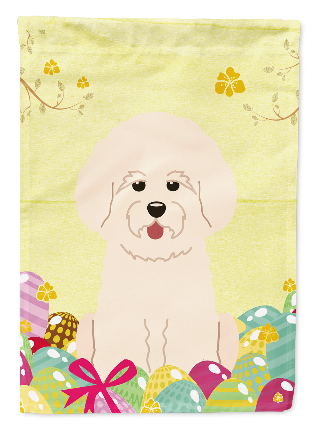 Easter Eggs Bichon Frise Flag Garden Size BB6075GF  the-store.com.