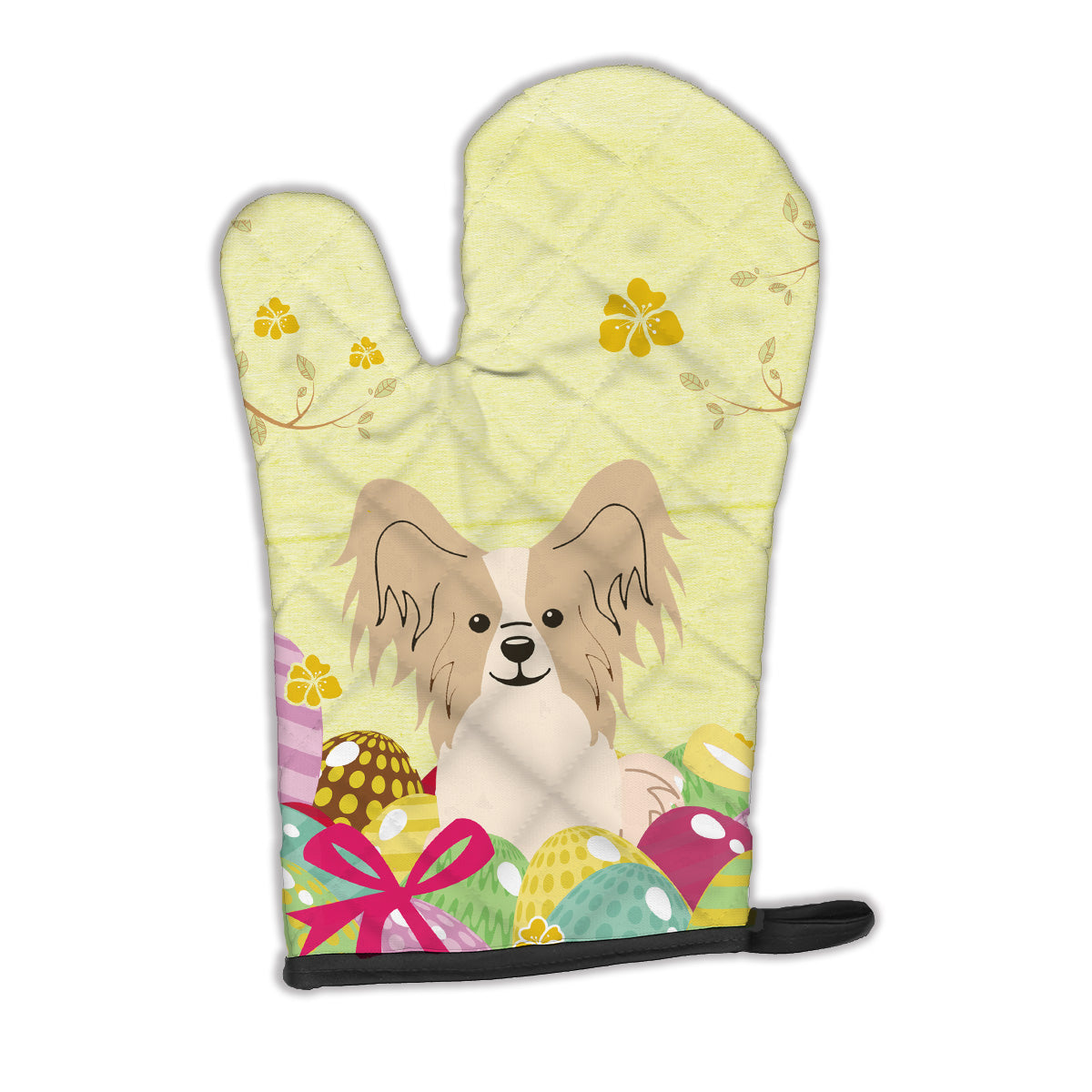 Easter Eggs Papillon Sable White Oven Mitt BB6077OVMT  the-store.com.