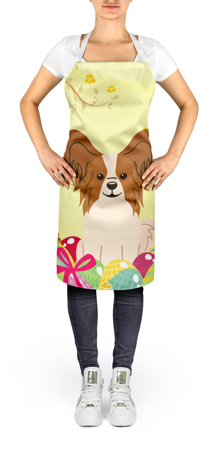 Easter Eggs Papillon Red White Apron BB6078APRON  the-store.com.