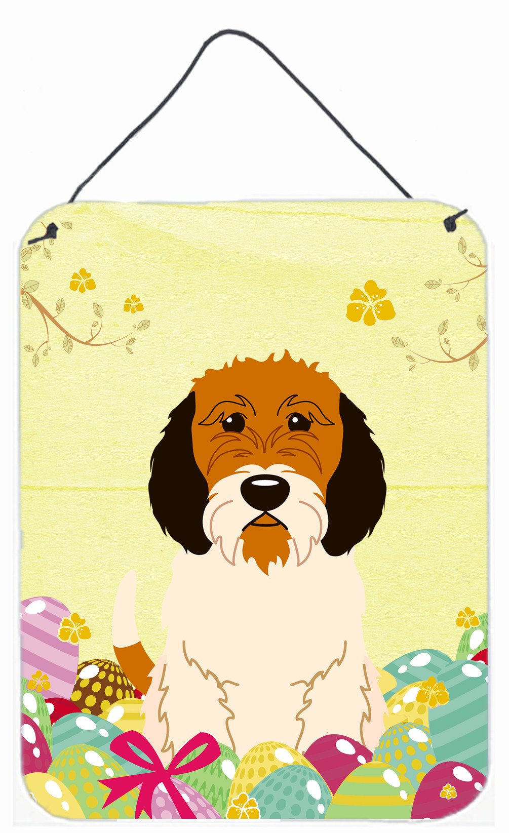 Easter Eggs Petit Basset Griffon Veenden Wall or Door Hanging Prints BB6079DS1216 by Caroline's Treasures