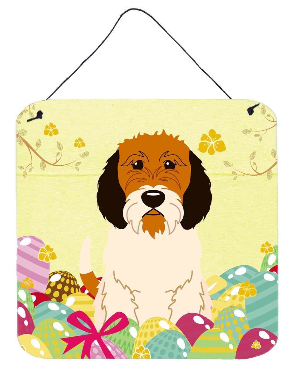 Easter Eggs Petit Basset Griffon Veenden Wall or Door Hanging Prints BB6079DS66 by Caroline's Treasures