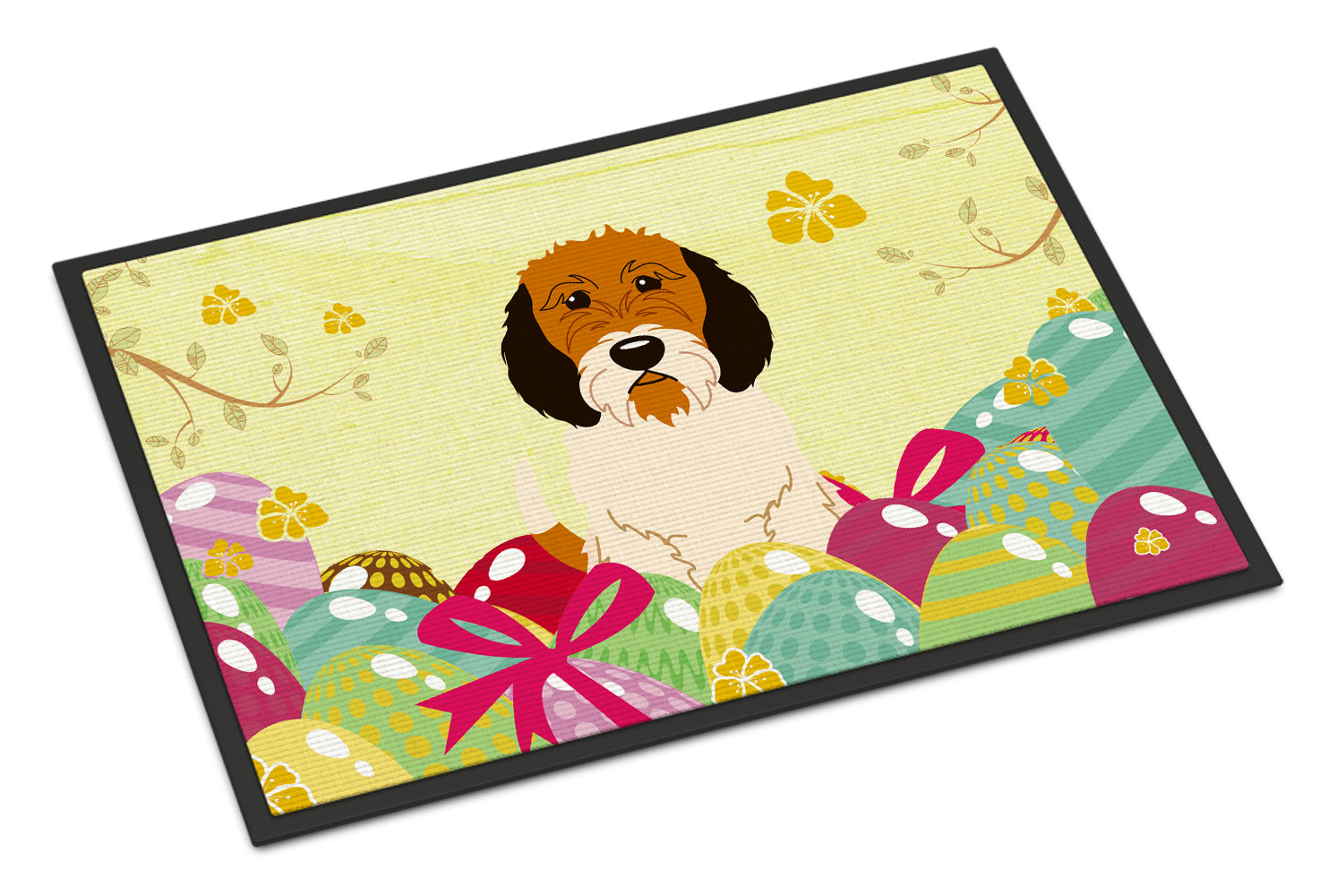 Easter Eggs Petit Basset Griffon Veenden Indoor or Outdoor Mat 18x27 BB6079MAT - the-store.com