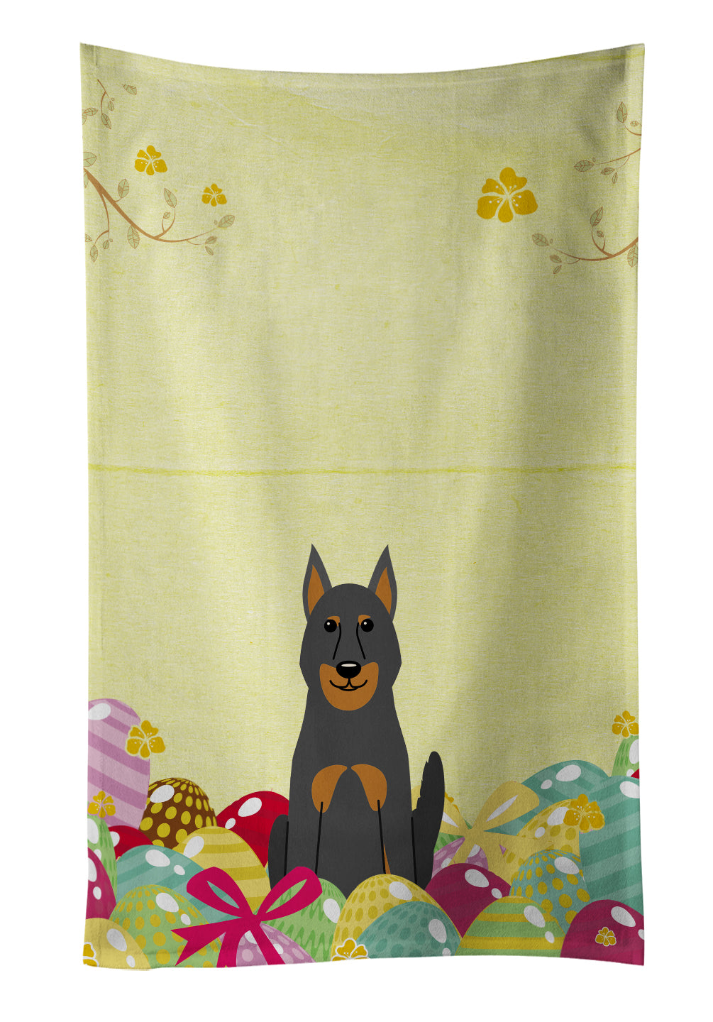 Easter Eggs Beauce Shepherd Dog Kitchen Towel BB6080KTWL - the-store.com