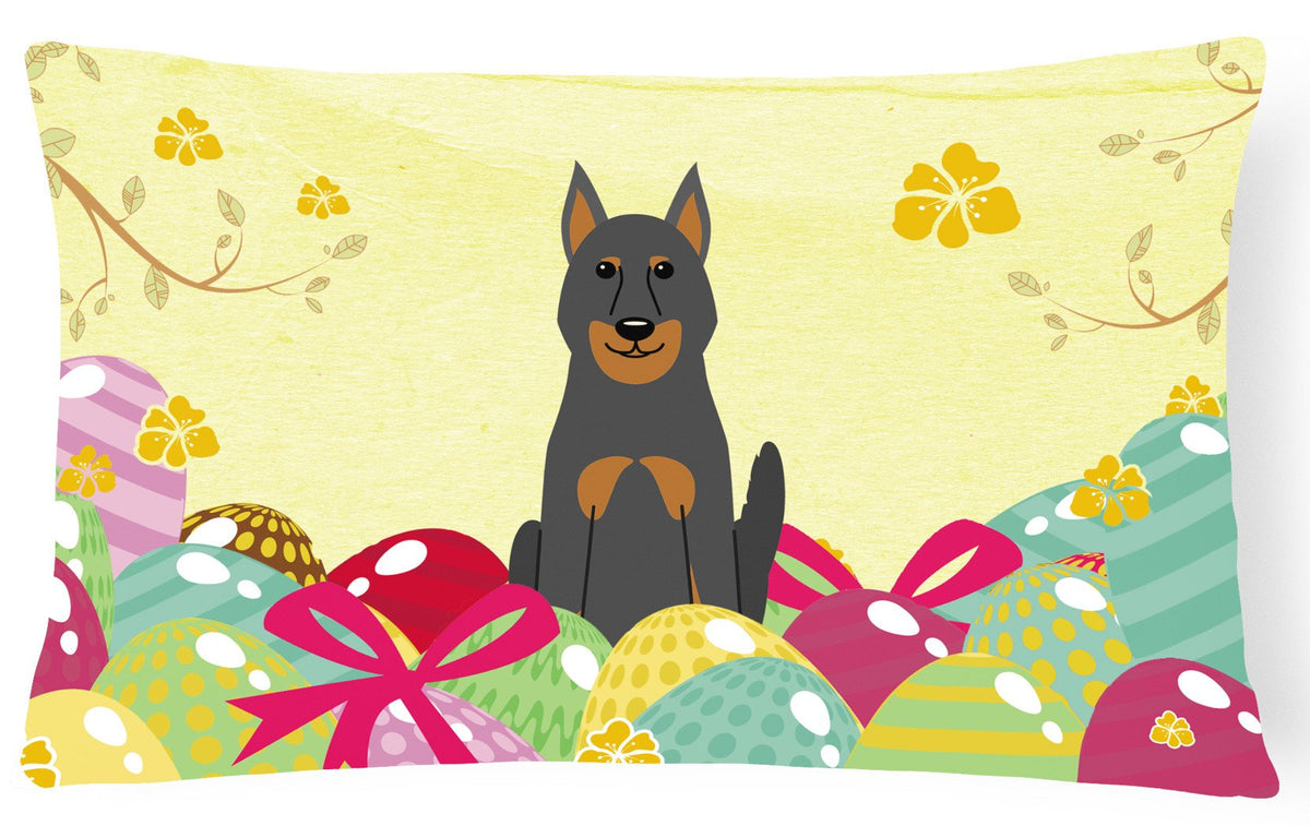 Easter Eggs Beauce Shepherd Dog Canvas Fabric Decorative Pillow BB6080PW1216 by Caroline&#39;s Treasures