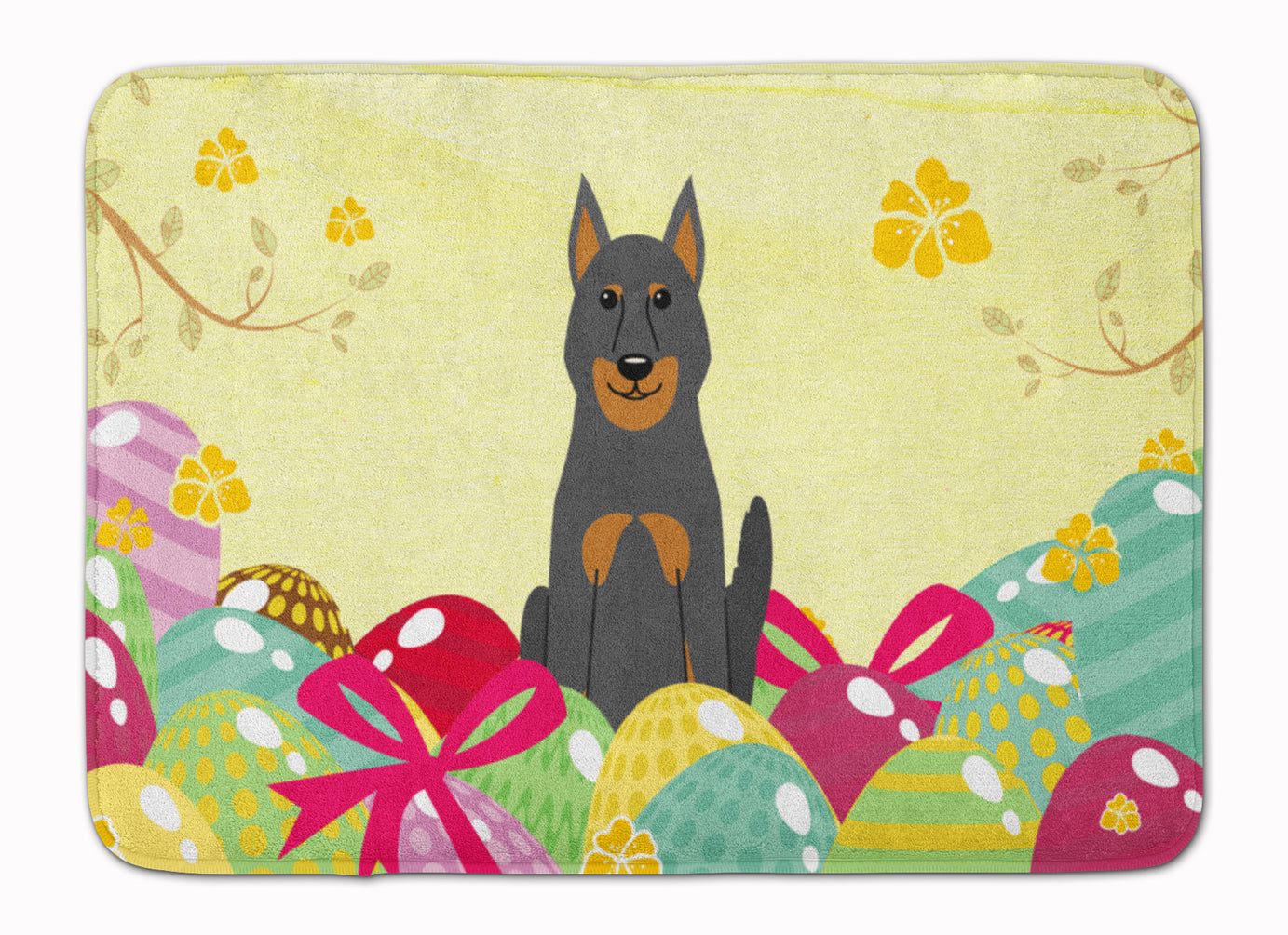 Easter Eggs Beauce Shepherd Dog Machine Washable Memory Foam Mat BB6080RUG - the-store.com