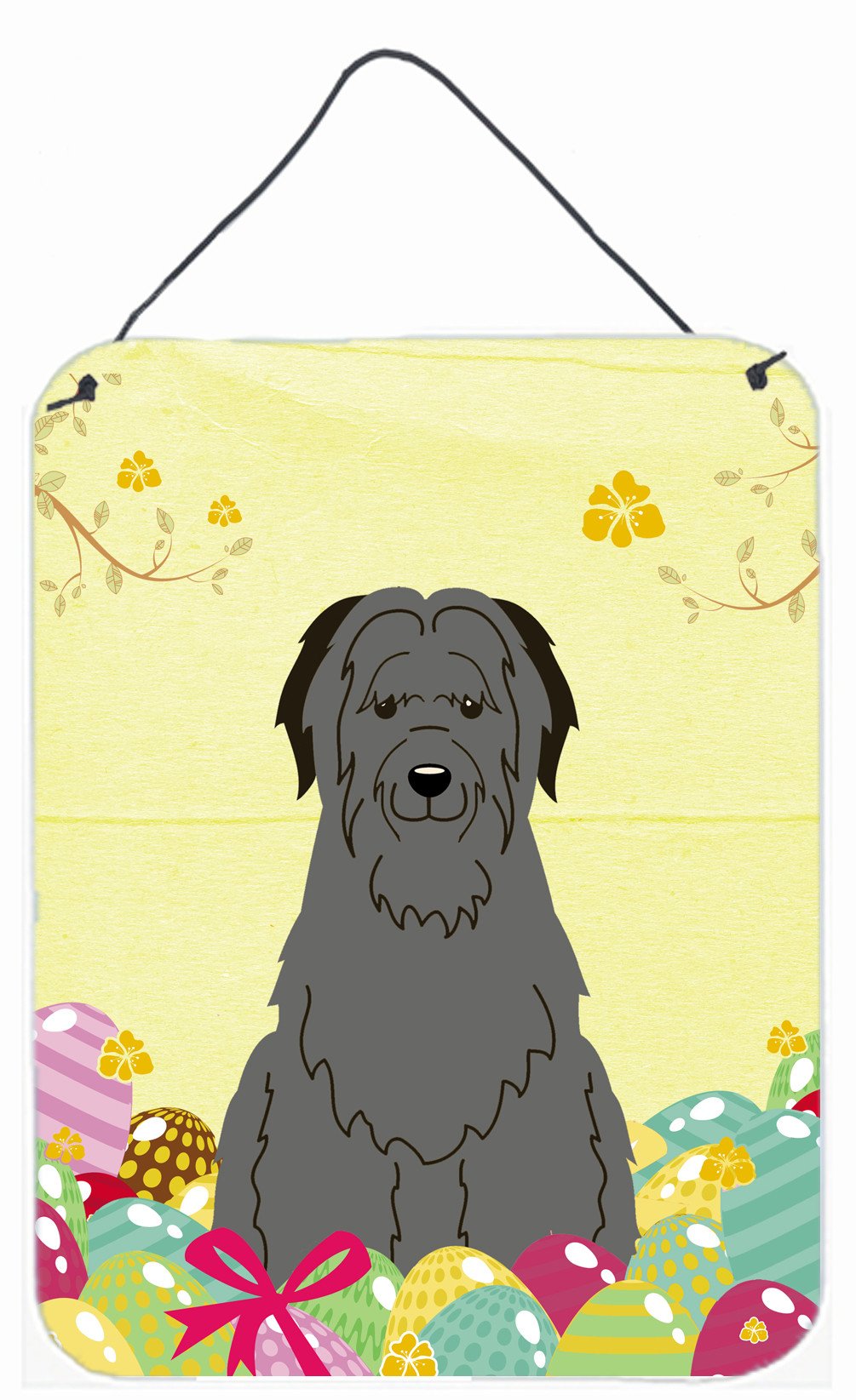 Easter Eggs Briard Black Wall or Door Hanging Prints BB6081DS1216 by Caroline&#39;s Treasures