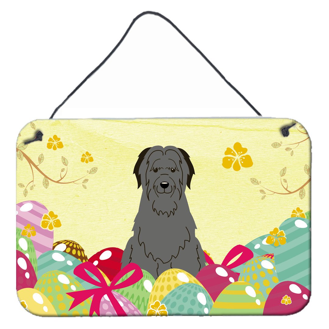 Easter Eggs Briard Black Wall or Door Hanging Prints BB6081DS812 by Caroline&#39;s Treasures