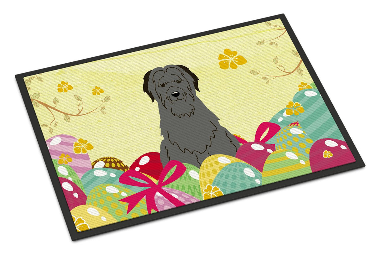 Easter Eggs Briard Black Indoor or Outdoor Mat 24x36 BB6081JMAT by Caroline&#39;s Treasures