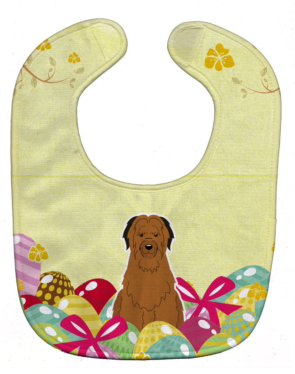 Easter Eggs Briard Brown Baby Bib BB6082BIB - the-store.com