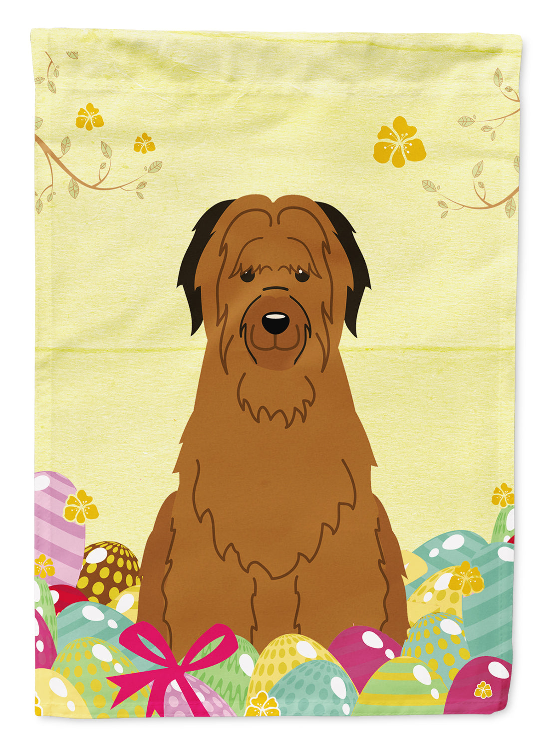 Easter Eggs Briard Brown Flag Garden Size BB6082GF  the-store.com.