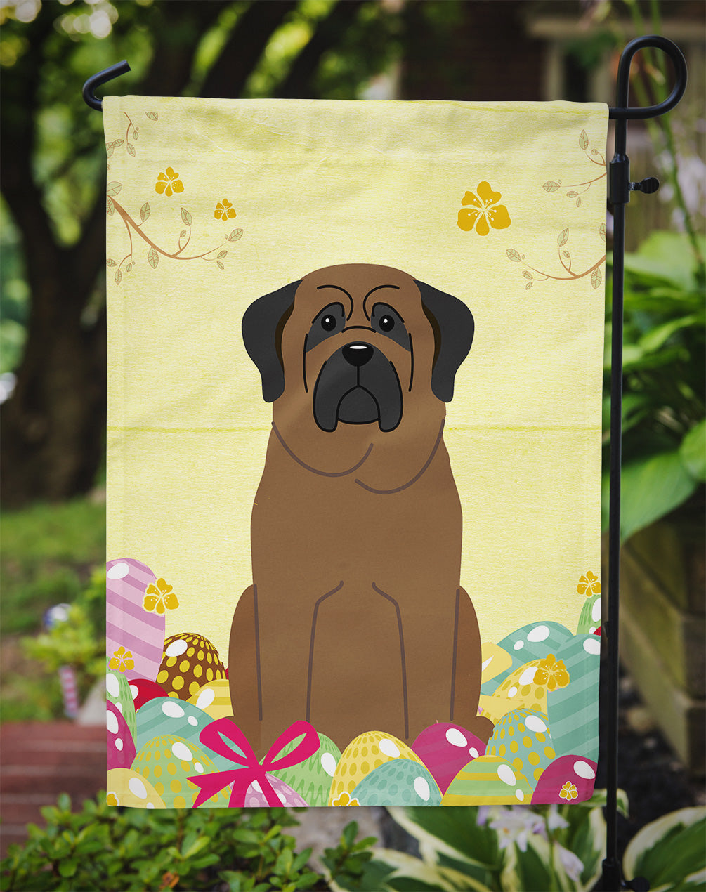 Easter Eggs Bullmastiff Flag Garden Size BB6084GF  the-store.com.