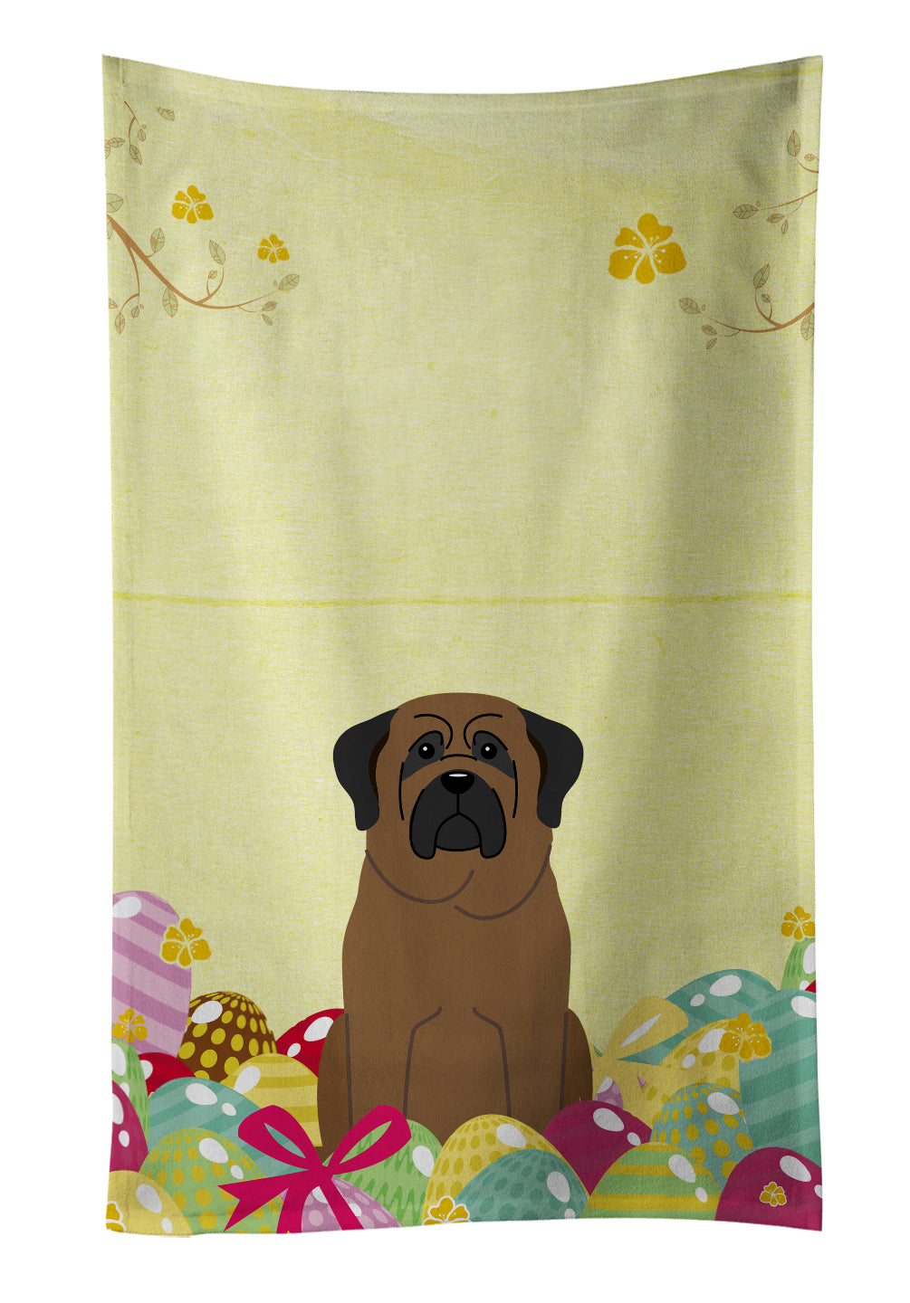 Easter Eggs Bullmastiff Kitchen Towel BB6084KTWL - the-store.com